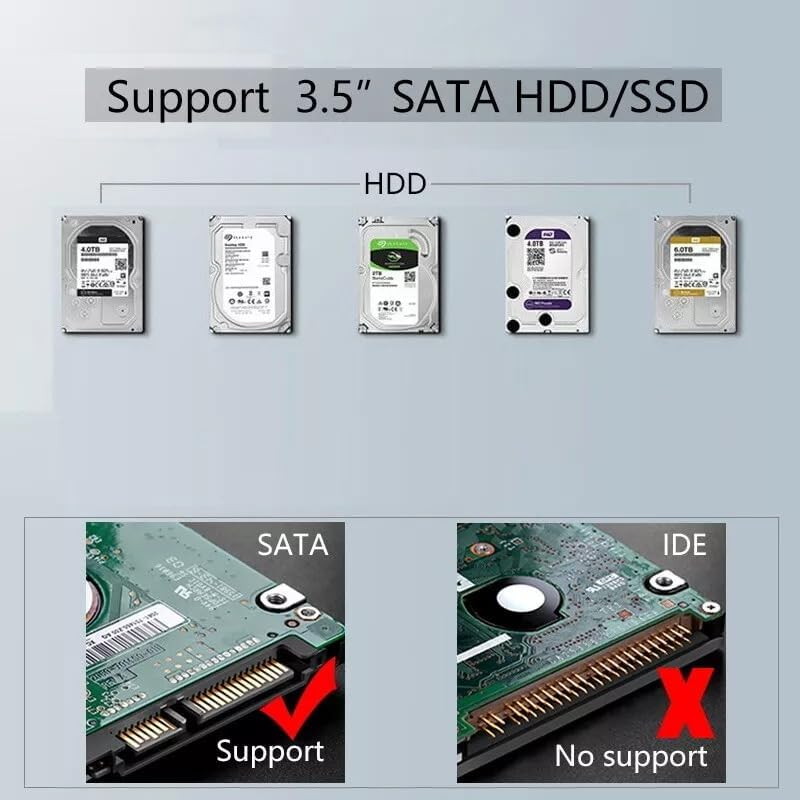 3.5 Inch HDD External Case USB 2.0 to SATA External Hard Drive Enclosure Model LS39 image number 2