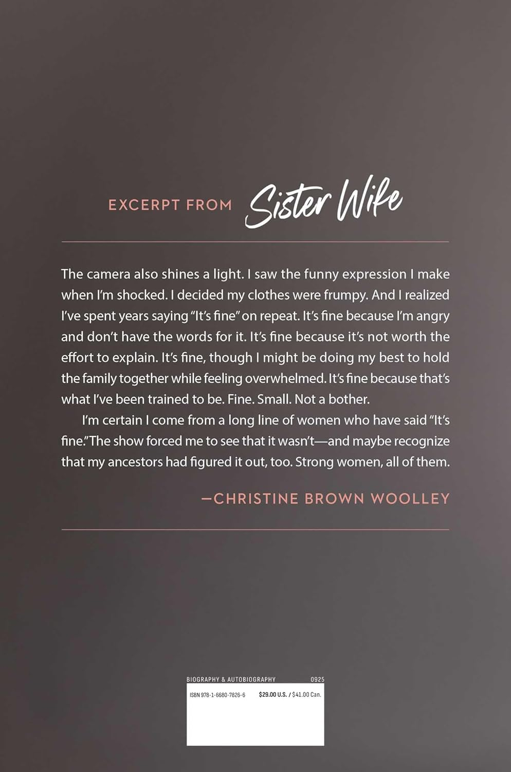 Sister Wife: a Memoir of Faith, Family, and Finding Freedom image number 1