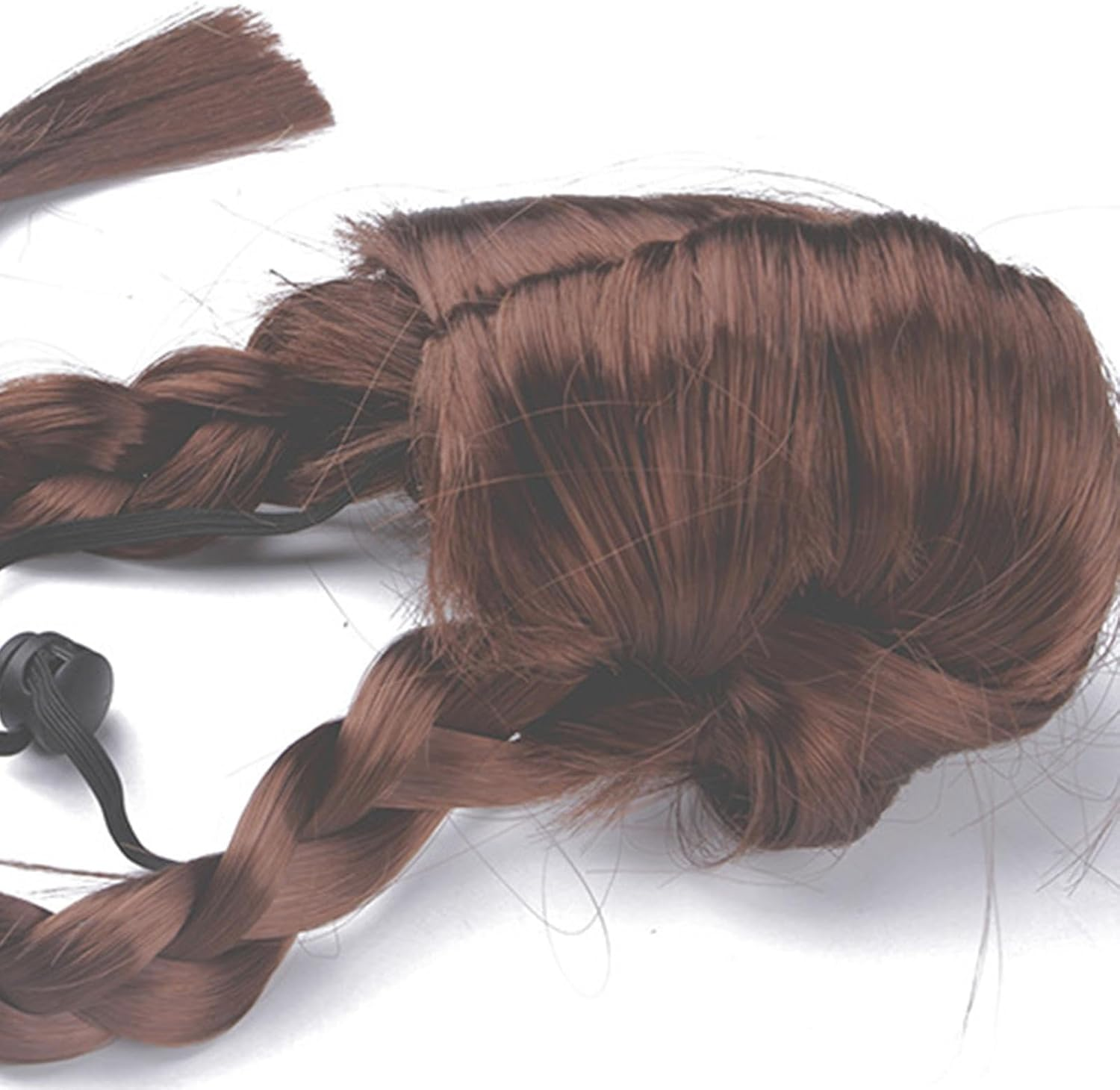 Dog Cosplay Wig,Brown Double Long Braid Cat Wig - Pet Cosplay Dog Wig for Halloween, Parties, Festivals Funny Pet Wig for Small Medium and Large Dogs image number 5