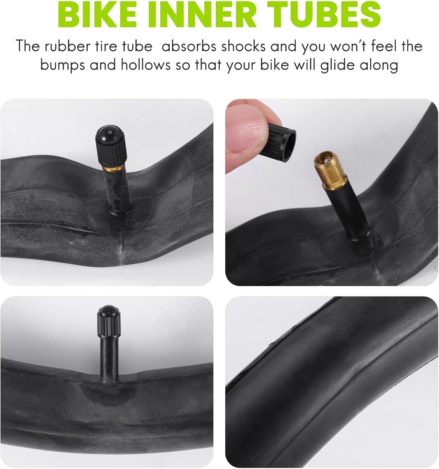 Pvcqjkd Bike Inner Tube 26X1.75/2.125 Bicycle Inner Tubes Replacement Bike Interior Tire with 2 Tire Levers,2 Pack image number 1