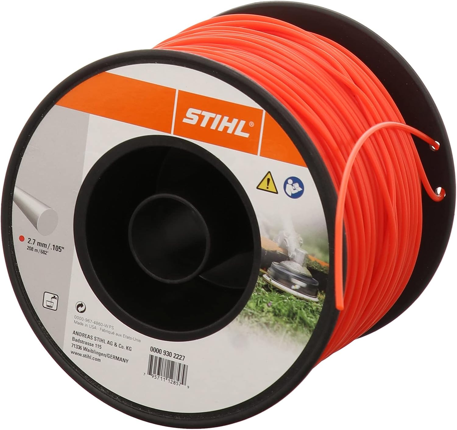 Stihl Genuine 0000 930 2227 2.7Mm X 215M 3Lb Bulk Line image number 1