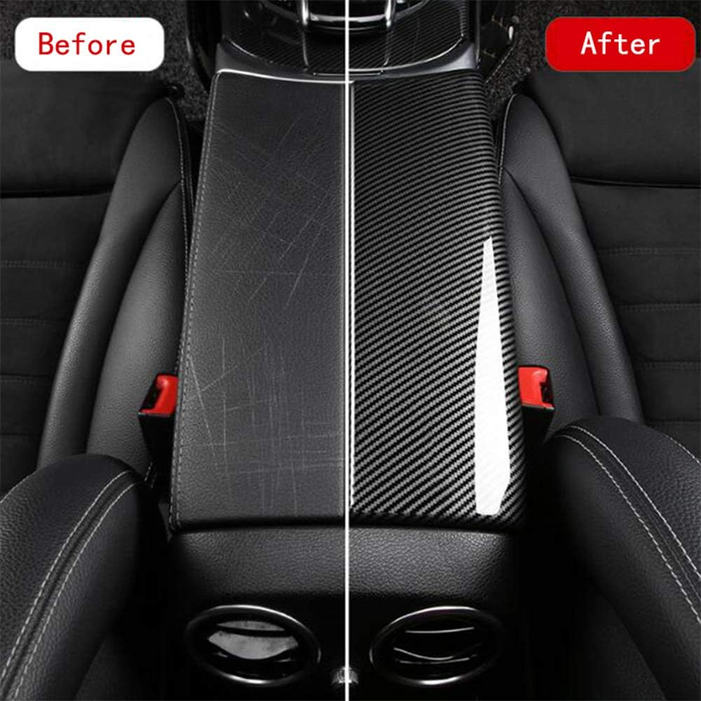 NA for Mercedes-Benz C E GLC Class W205 W213 X253 ABS Carbon Fiber Color Car Interior Center Armrest Box Trim Cover Console Box Protect Cover (C Class W205 / GLC Class X253) image number 5
