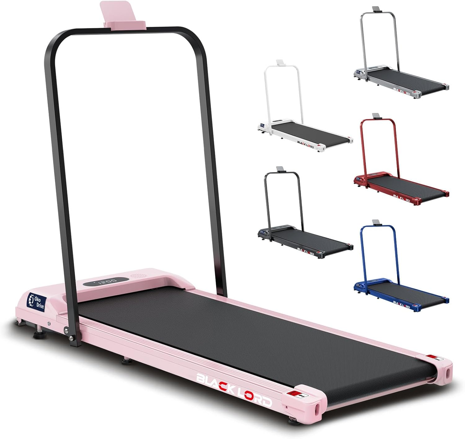 BLACK LORD Foldable Walking Pad Treadmill with Handle 2.4HP, 380Mm Belt Running Machine for Home Gym, Portable under Desk Treadmill Trainer with Remote Control, SL9-H Series