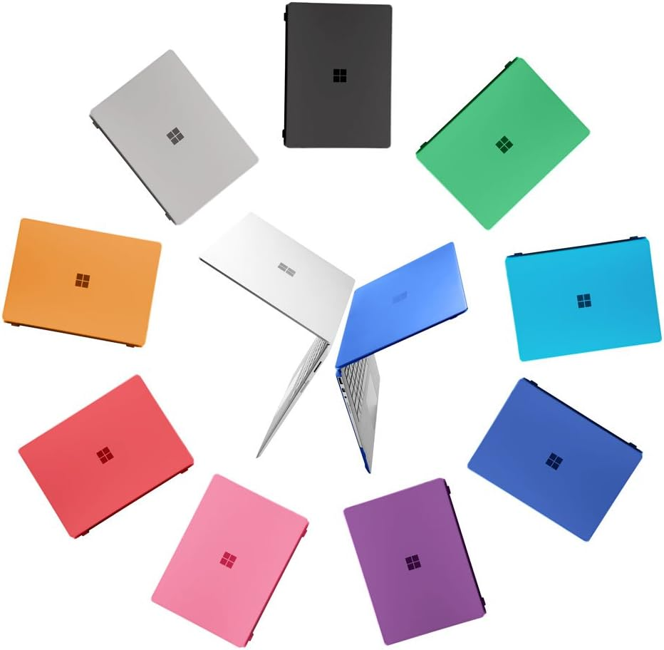 Mcover Hard Shell Case for 13.5-Inch Microsoft Surface Laptop (3/2 / 1) Computer (Not Compatible with Surface Book and Tablet) (Black)