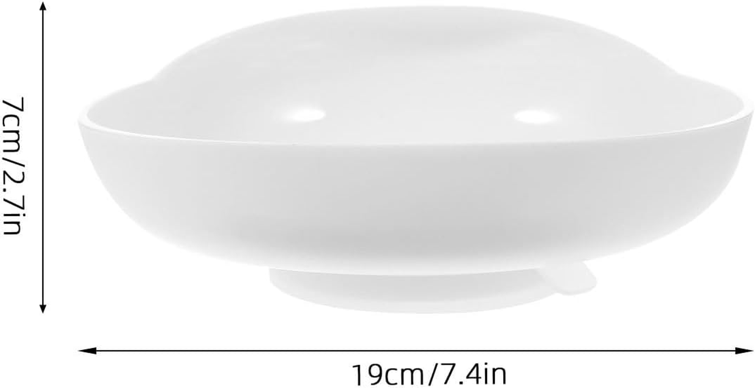 PACKOVE Senior Dining Bowl with Suction Base Spillproof Silicone Food Tray Lightweight Adaptive Scoop Plate for Elderly Independent Eating Aid image number 2