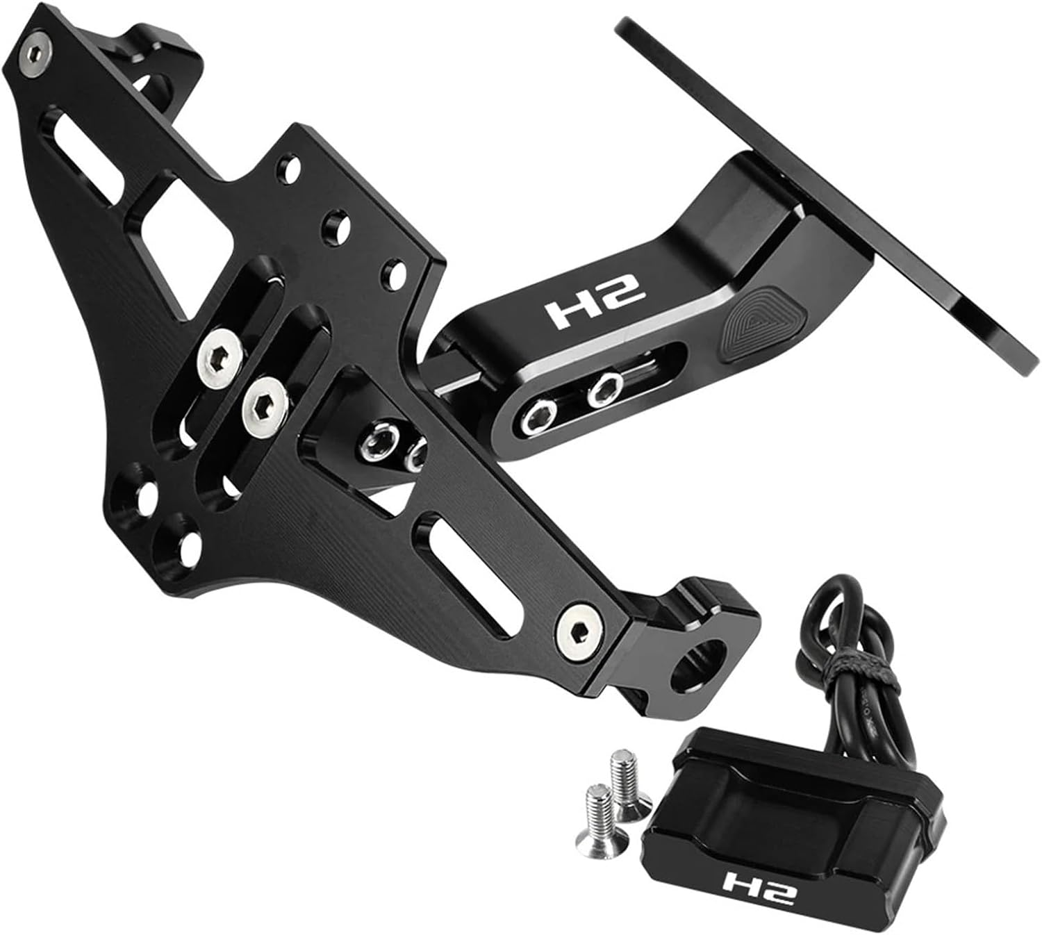 XINMINGYUE Motorcycle Tail Tidy Fender Eliminator Kit License Plate Holder Fit for KAWASAKI ZH2 Z H2 H2SX Ninja H2 R H2R SX SE 2021 2022 2023(Gray)