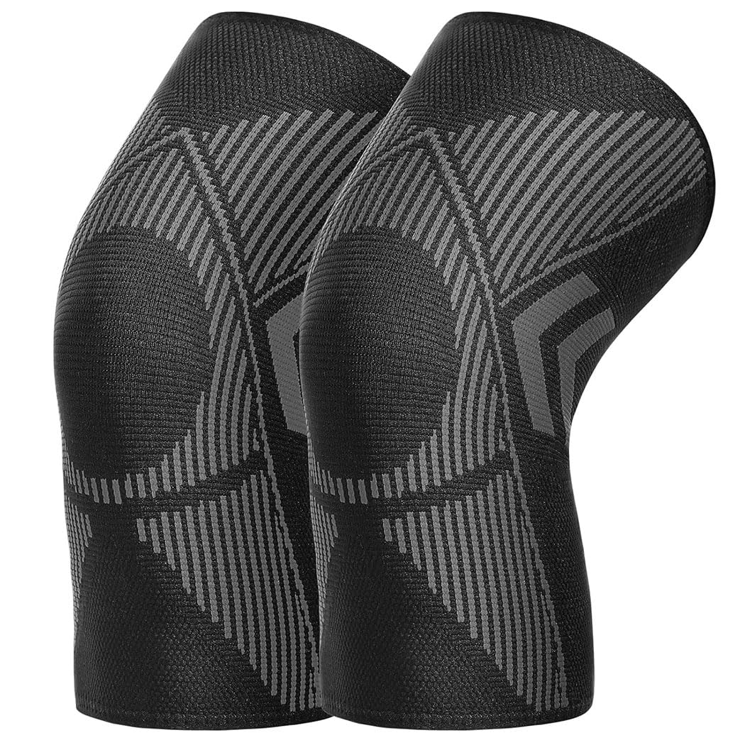 Idopick Knee Braces for Knee Pain Relief, 2 Pack Knee Brace for Meniscus Tear, Knee Compression Sleeves for Men Women, Knee Support Pad for Working Out, Arthritis, ACL, Running, Joint Recovery,S (Medium)