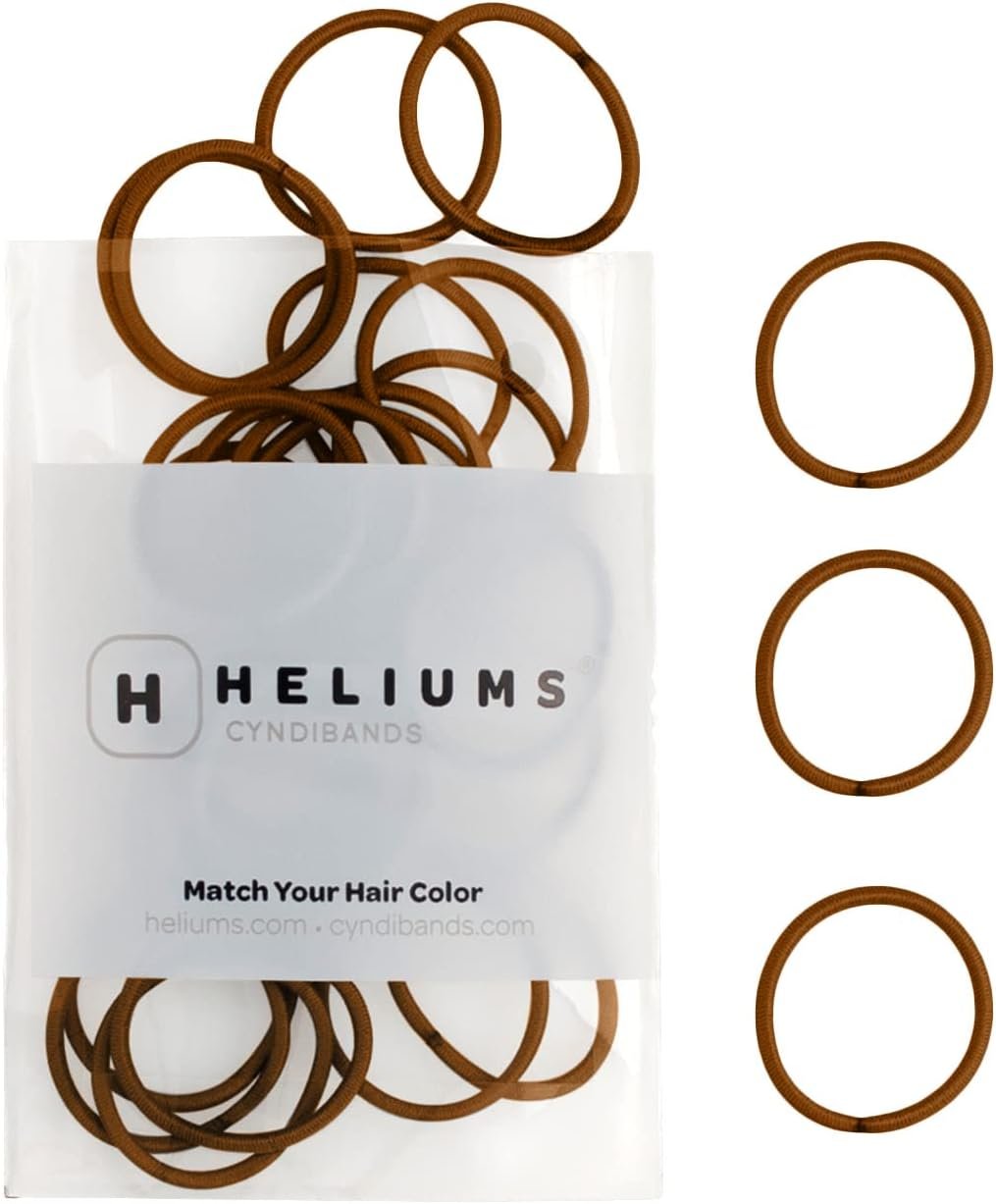 Heliums Small Hair Ties - Navy Blue - No Damage Mini 1 Inch Reusable 2Mm Elastics for Thin Hair and Kids, Neutral Ponytail Holders - 48 Count