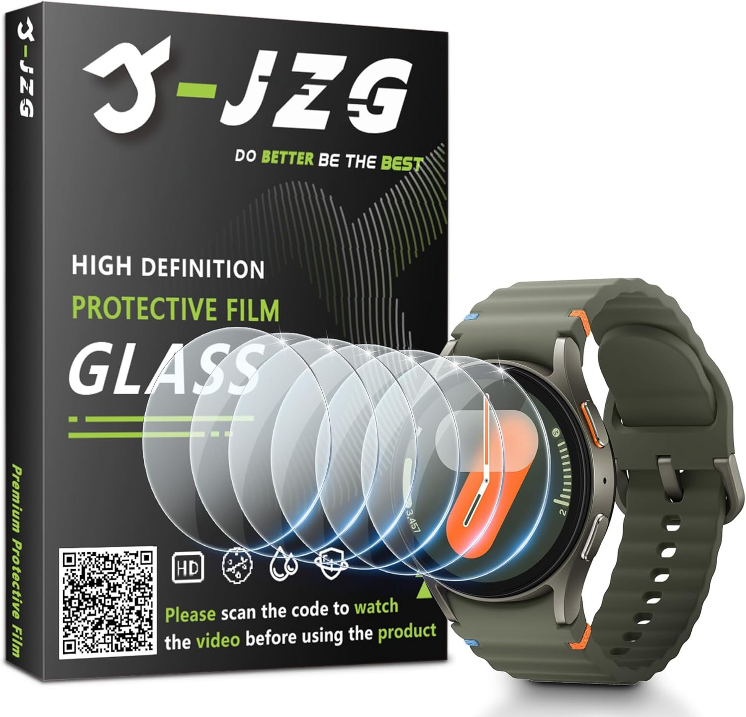 VASG [5 Pack] Hard PC Case Compatible with Apple Watch Series 6 / SE / Series 5 / Series 4 40Mm with Built in 9H Tempered Glass Screen Protector, Touch-Sensitive Ultra-Thin All-Around Full Cover Bumper Compatible with Iwatch 40Mm image number 4