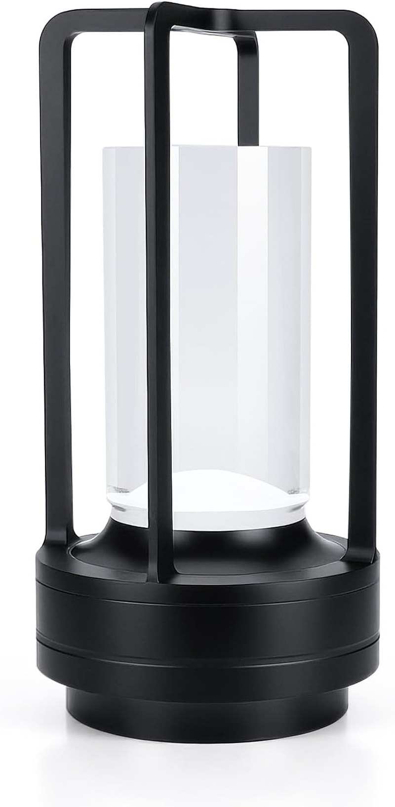 MMOBIEL Wireless LED Table Lamp, Rechargeable round Metal Lamp with Touch Control, Continuous 3-Colour Dimming, USB-C, 1800 Mah Battery for Bedroom, Restaurant, Indoor & Outdoor - Silver