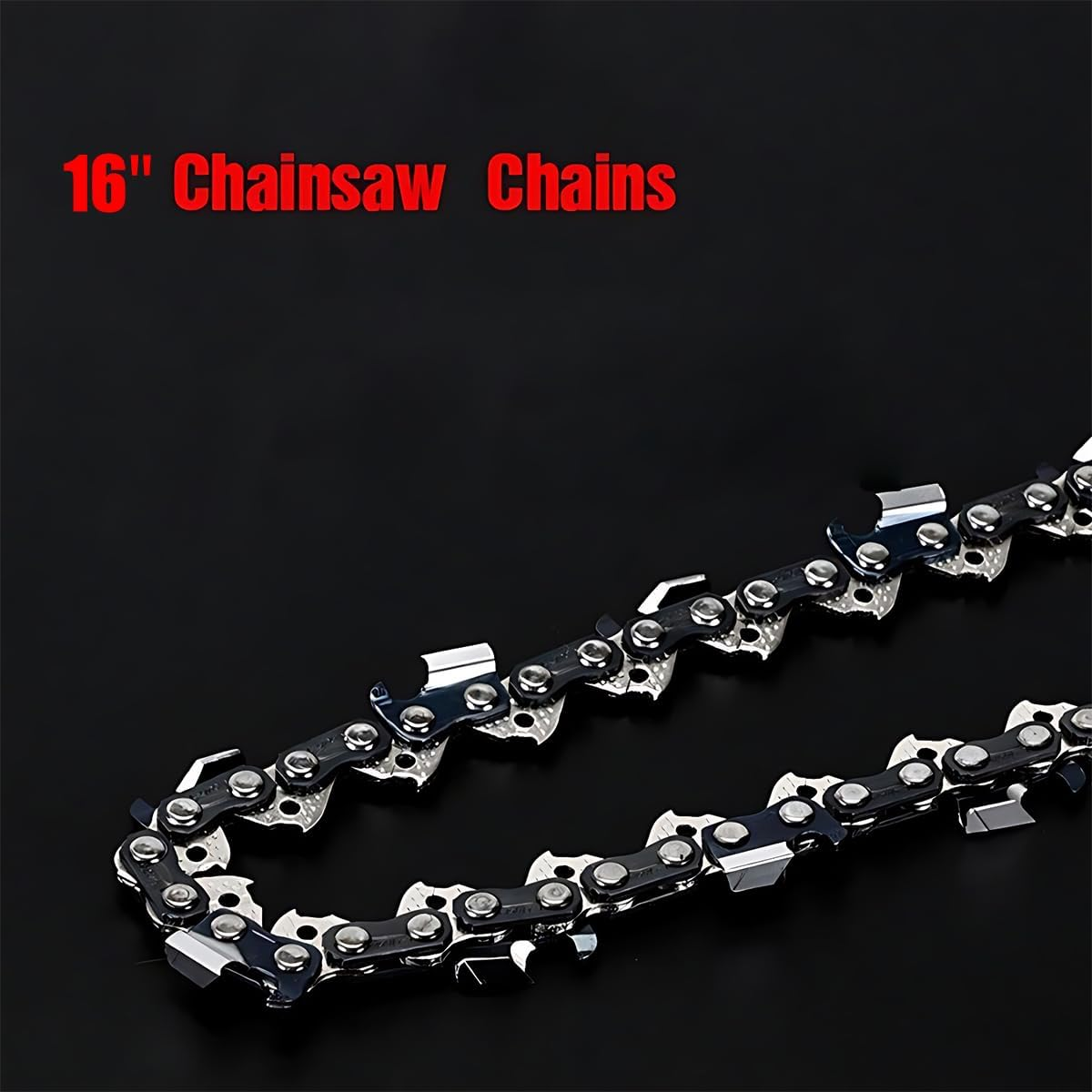 2Pcs 16" Chainsaw Chains for 16 Inch Mini Cordless Electric Chain Saw Wood Cutter, 37 Teeth Wood Cutter Chains, Smooth Cutting Performance, Long-Lasting Sharpness image number 5