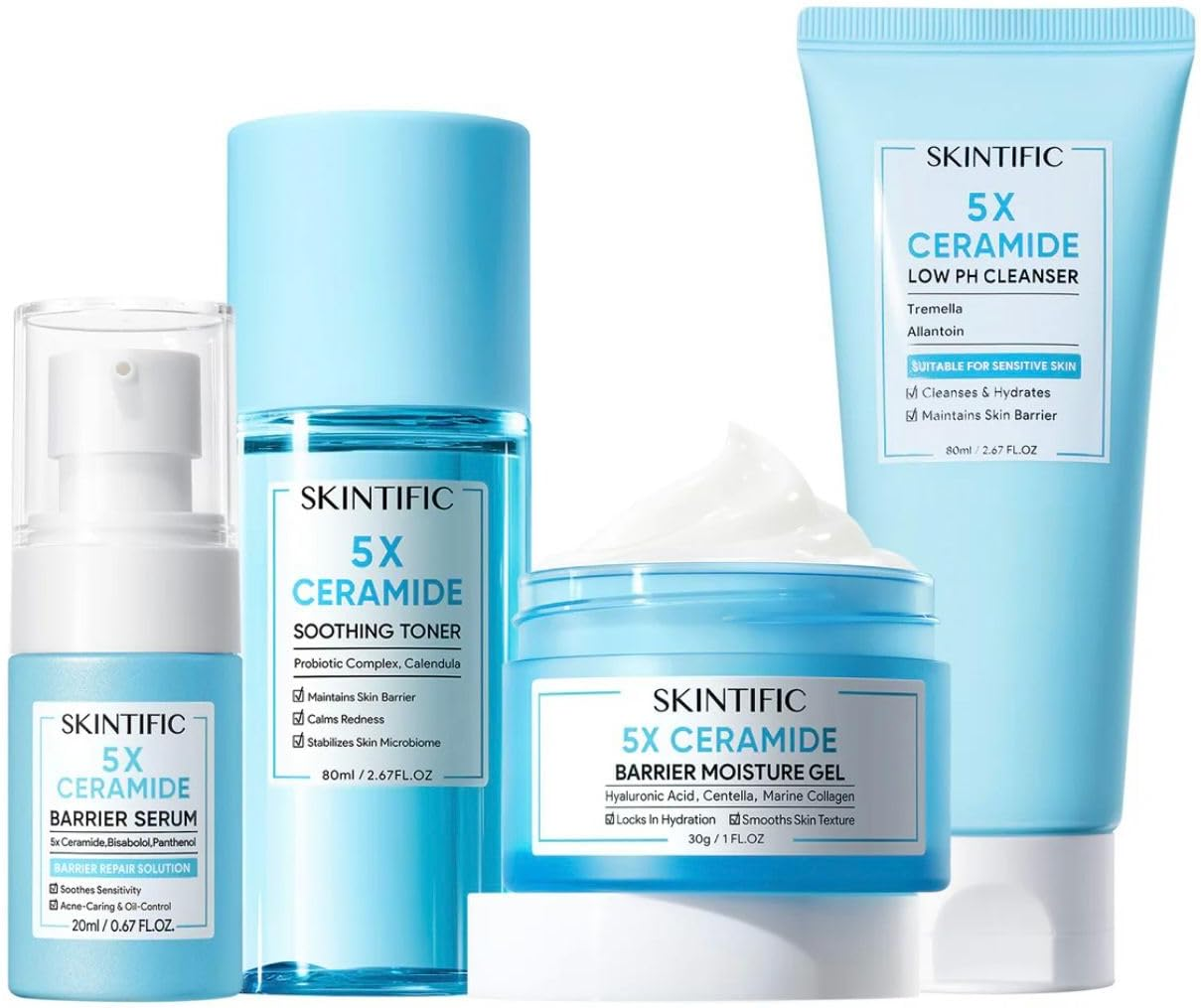 SKINTIFIC 5X Ceramide Barrier Skincare Set 4Pcs