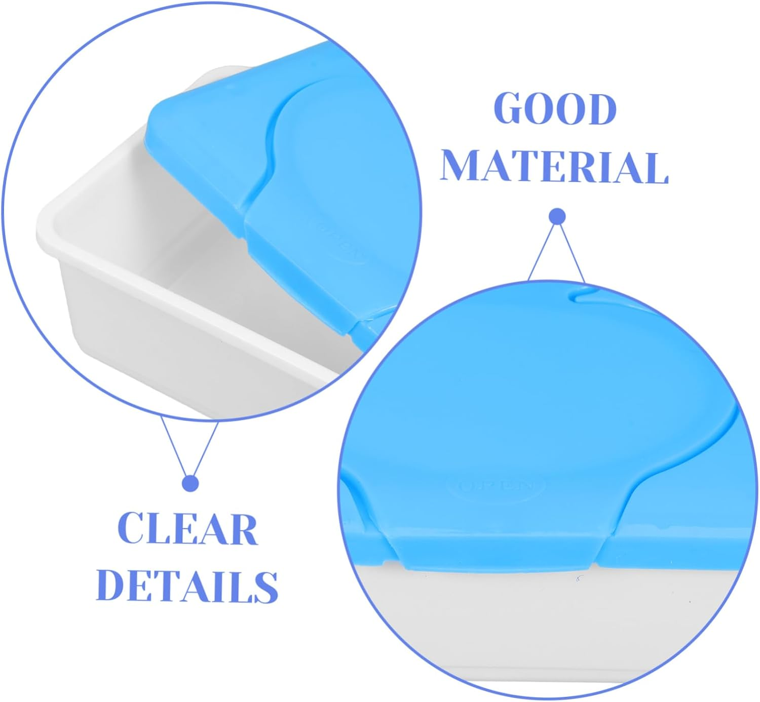 2Pcs Cleansing Towel Box Portable Wipes Dispenser Travel Plastic Nursery Organizer image number 4