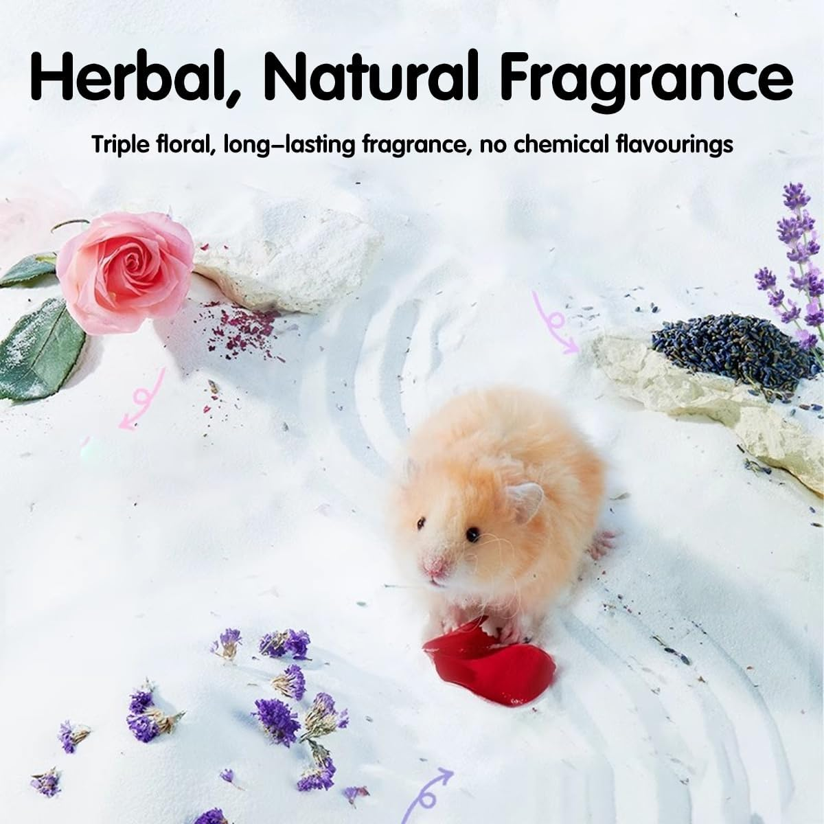 AIMALL Hamster Bath Sand, 2KG Urine Sand Set, Deodorizing Low Dust Bath Sand for Golden Bears and Small Rodents, 0.005 Inch Fine Grain image number 4