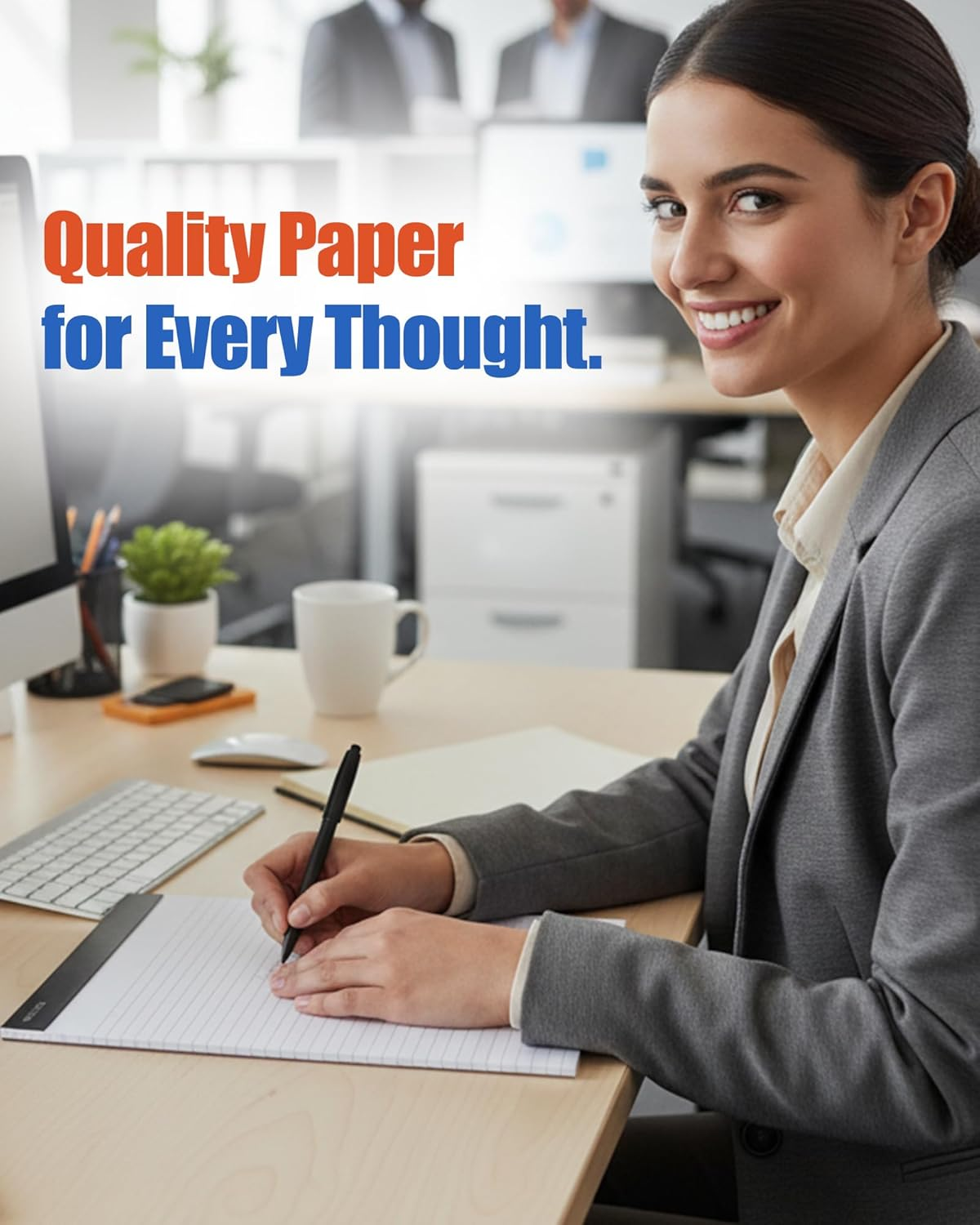 Mintra Office Legal Pads - ((Basic White 6Pk, 8.5In X 11In, Narrow Ruled)) - 50 Sheets per Notepad, Micro Perforated Writing Pad, Notebook Paper for School, College, Office, Business image number 3