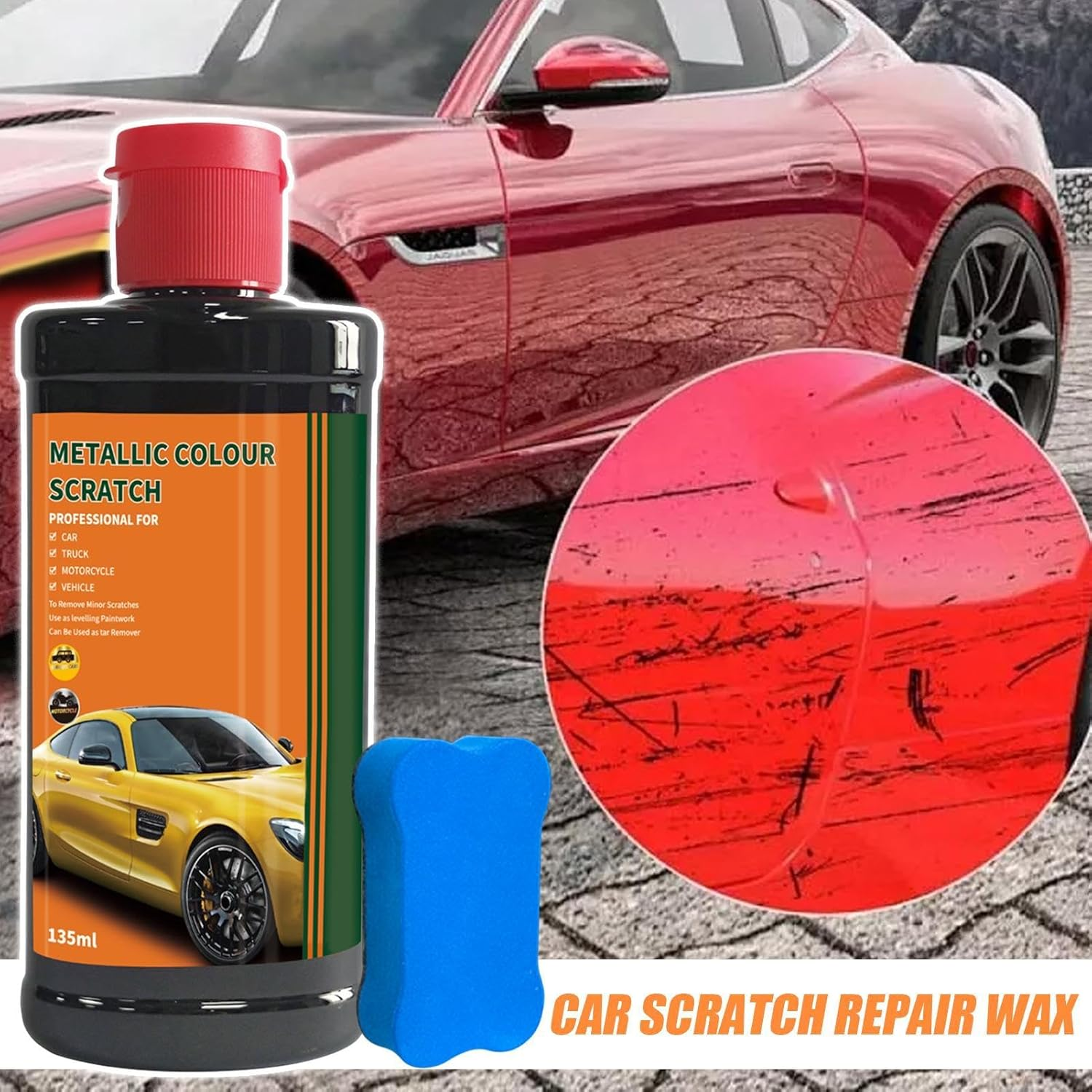 Car Scratch Remover | Auto Paint Polish and Renew | 135G Scratch Remover for Vehicles and Polishing Compound Car Paint Scratches Repair image number 5