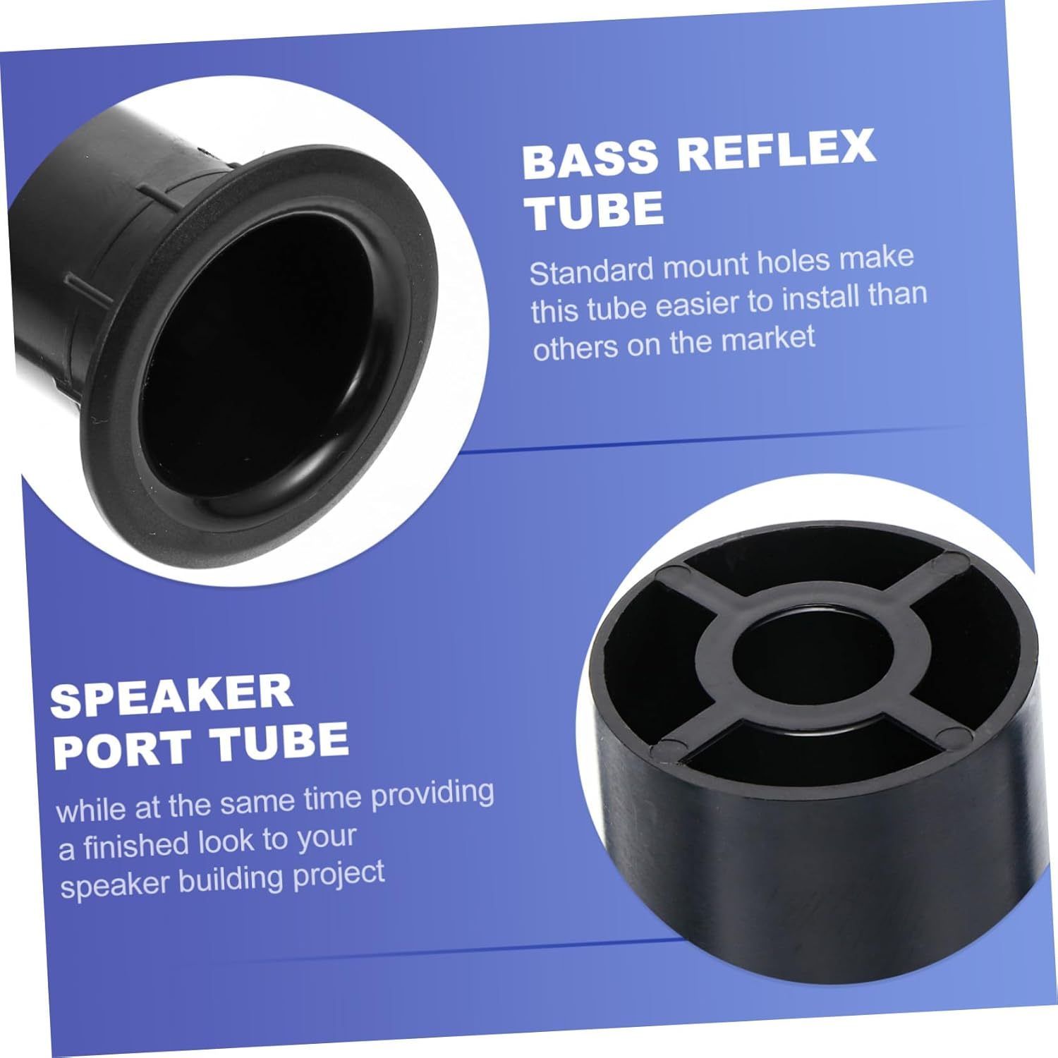 LALAFINA 8Pcs Bass Reflex Tube Speaker Port Tube Replacement for Subwoofer Speaker Cabinets Home Audio Sound Enhancement