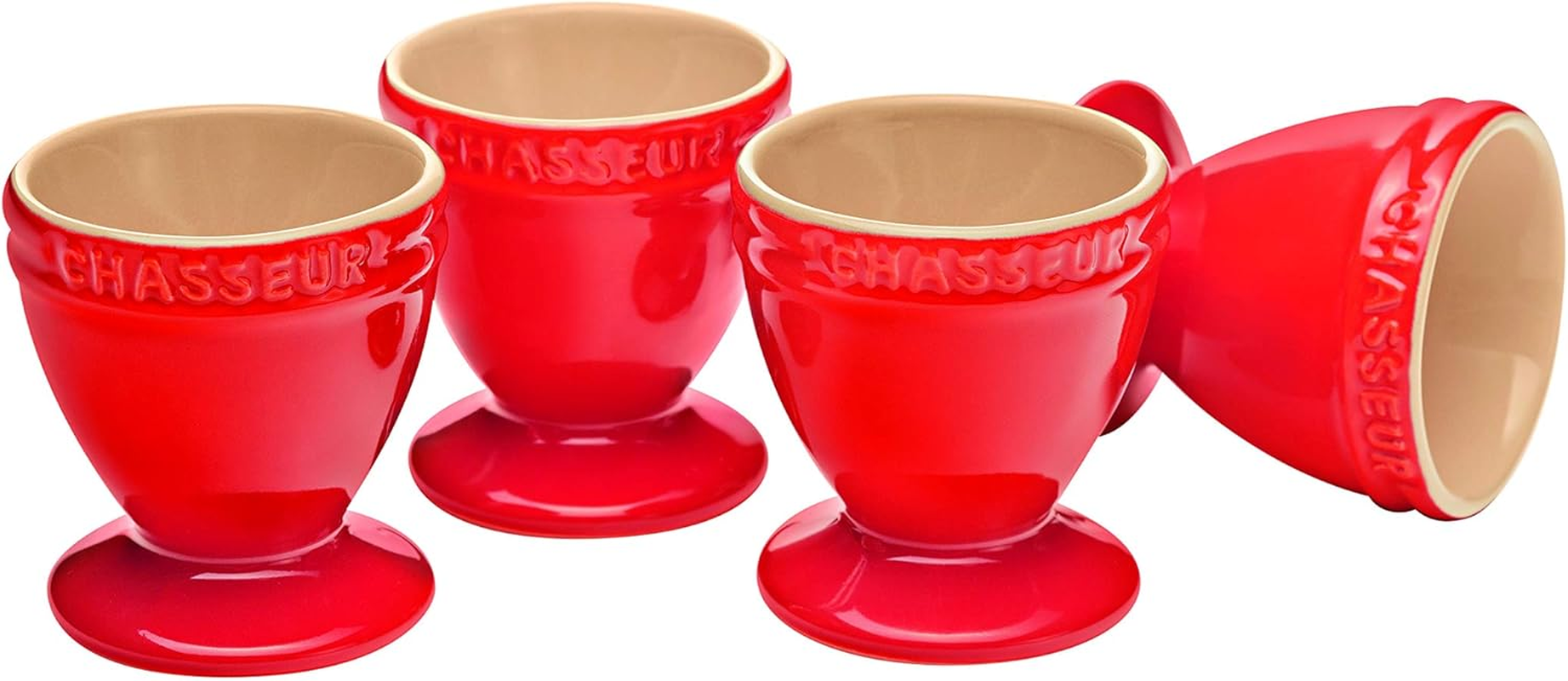 Chasseur Egg Cup 4-Piece Set, Red image number 1