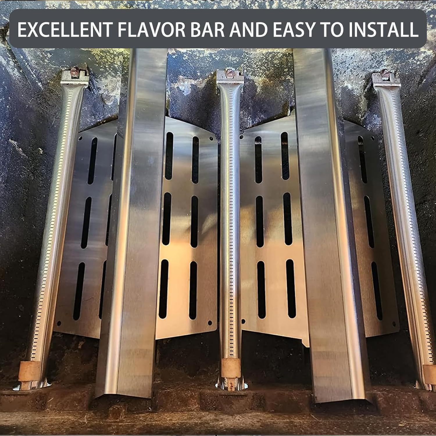 Genesis 62752 Grill 4 Burner 7620 7621 Flavorizer Bars 65505 Heat Deflectors Replacement Parts for Weber Genesis Grill Parts 300 Series with Front Control E-310 E-320 E-330 S310 S320 S-330 EP310 EP320 image number 4