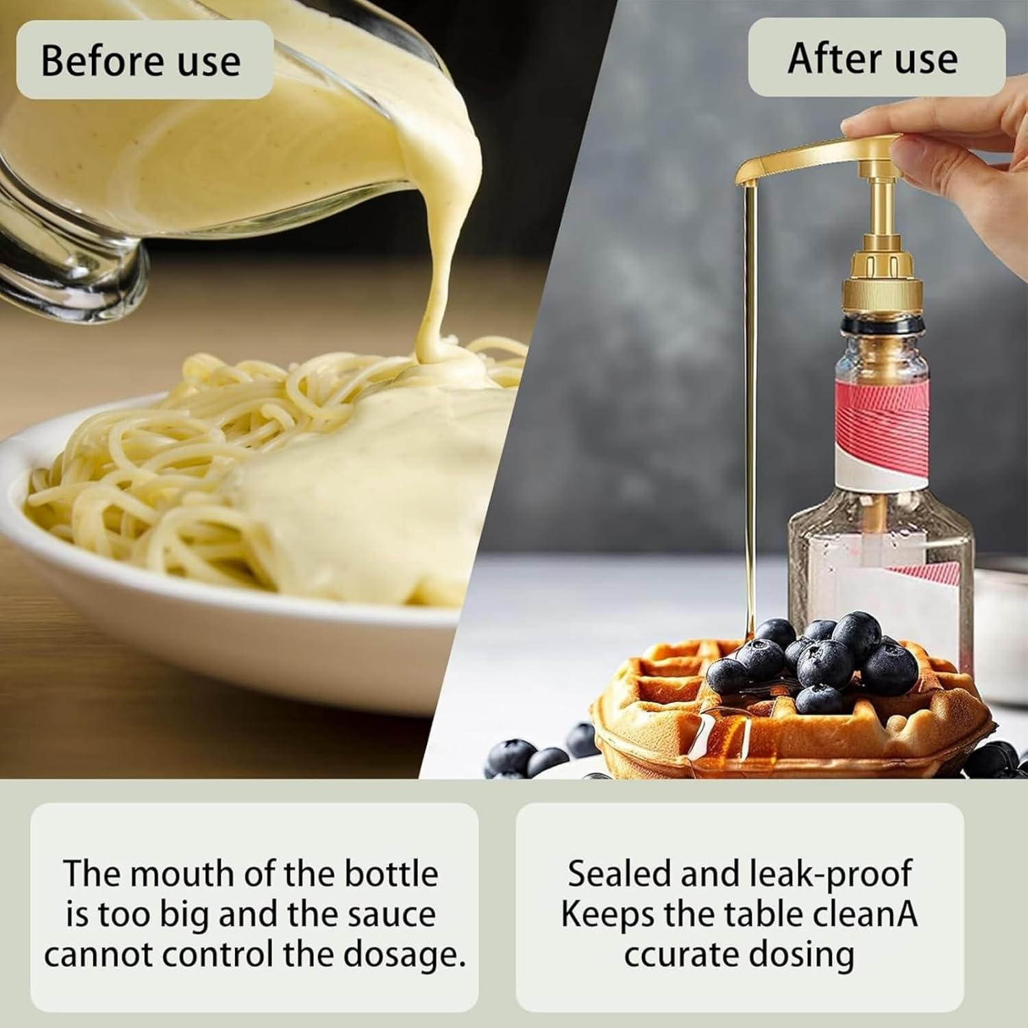 MIZOXY 4Pcs Coffee Syrup Dispenser Pump - Hand Soap Pump Replacement Pump Milk Bottle Pump Cherry Syrup Dispenser Pump Juice Bottle Kitchen Sink Soap Dispenser Pump (Black&Glod) image number 6