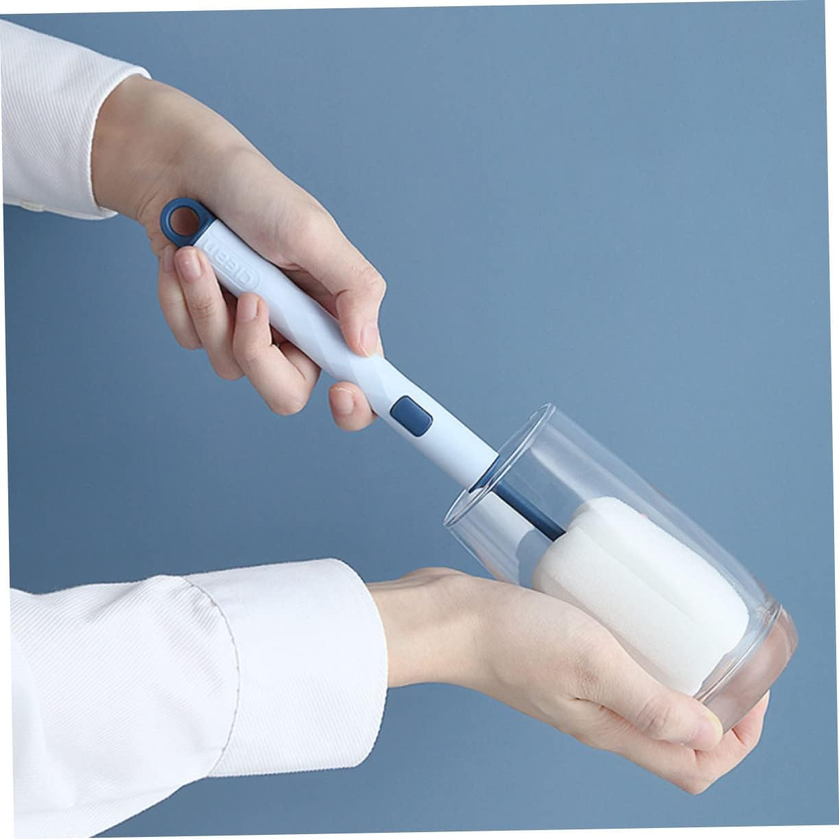 Healvian 1Set Detachable Sponge Bottle Cleaning Brush Practical Cup Brush for Cleaning of Bottles and Cups for Stain Removal Multi-Use Brush for Home and Kitchen image number 3