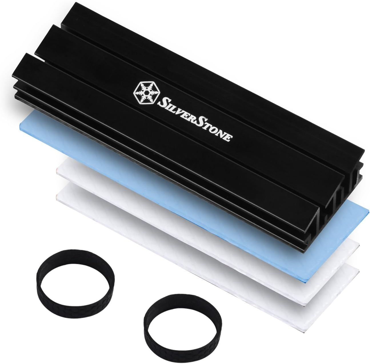 Silverstone Technology Aluminum Alloy Heatsink with Multiple Thermal Pads for PCIE NVME M.2 or SATA M.2 TP02-M2 image number 5