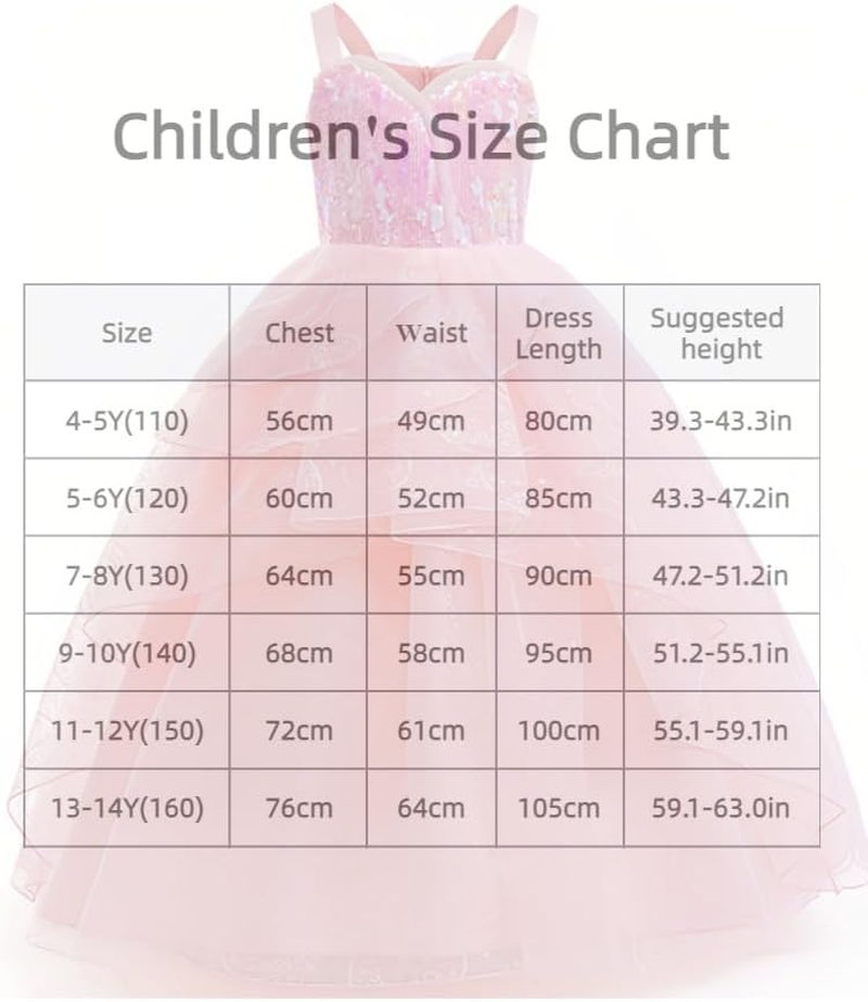 Xefenki Glinda Costume Dress for Girls Good Witch Halloween Cosplay Outfits with Crown Magic Wand and Gloves image number 3