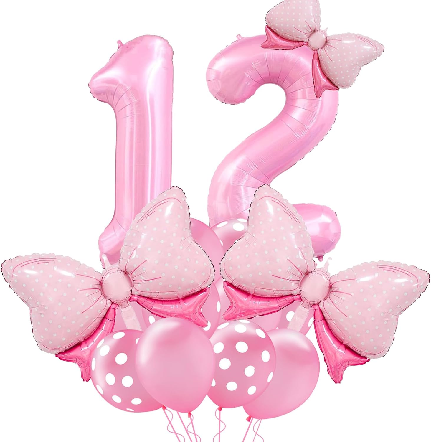 Pink Birthday Balloons, Bow Balloons Number 3 Balloon 40 Inch, 3 Balloon Number for Pink Birthday Decorations, 3Rd Birthday Decorations for Girl
