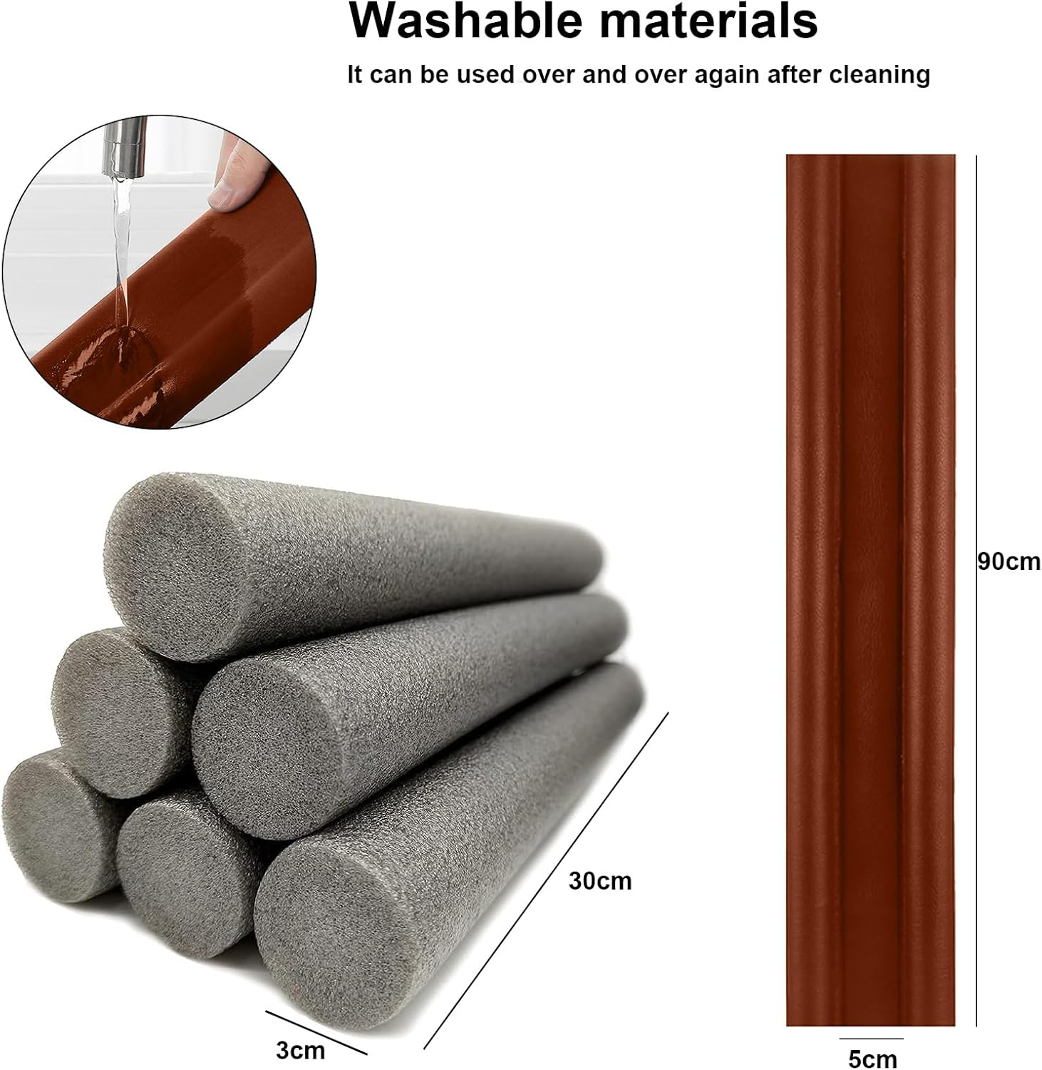 2,569/5,000 Door Draft Stopper, under Door Draft Stopper, Waterproof, Upgraded Adjustable with Noise Blocking, Door Draft Stopper, Double-Edge Design