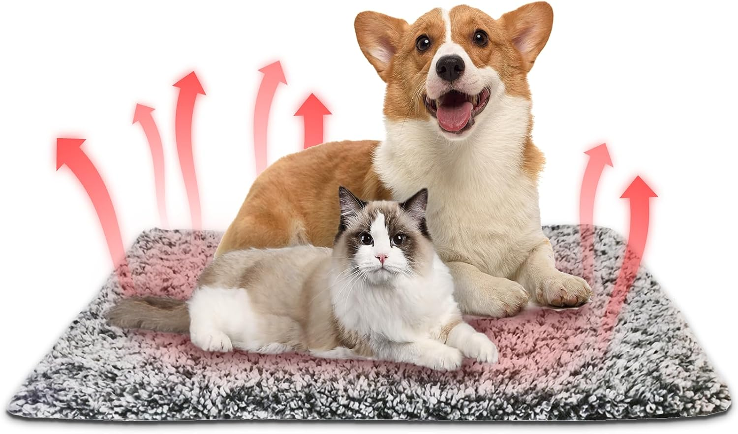 Self-Heating Blanket for Cats and Dogs: Cat Bed Self-Heating Blanket Cat Washable Removable Dog Blanket Fluffy Heat Blanket without Electricity Self-Warming for Cats and Small Dogs (58 X 88 Cm) image number 5