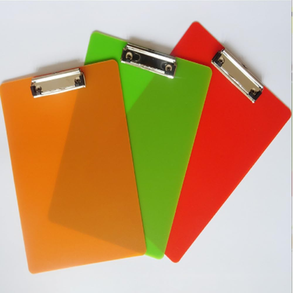 Loopunk 5 Pieces Mini Clipboard Small Clipboards, Plastic Colorful Cute Clipboard Memo Pocket Clip Boards for Shopping Lists, Scoresheet Clipboards for Restaurants, Offices (10 * 15Cm)