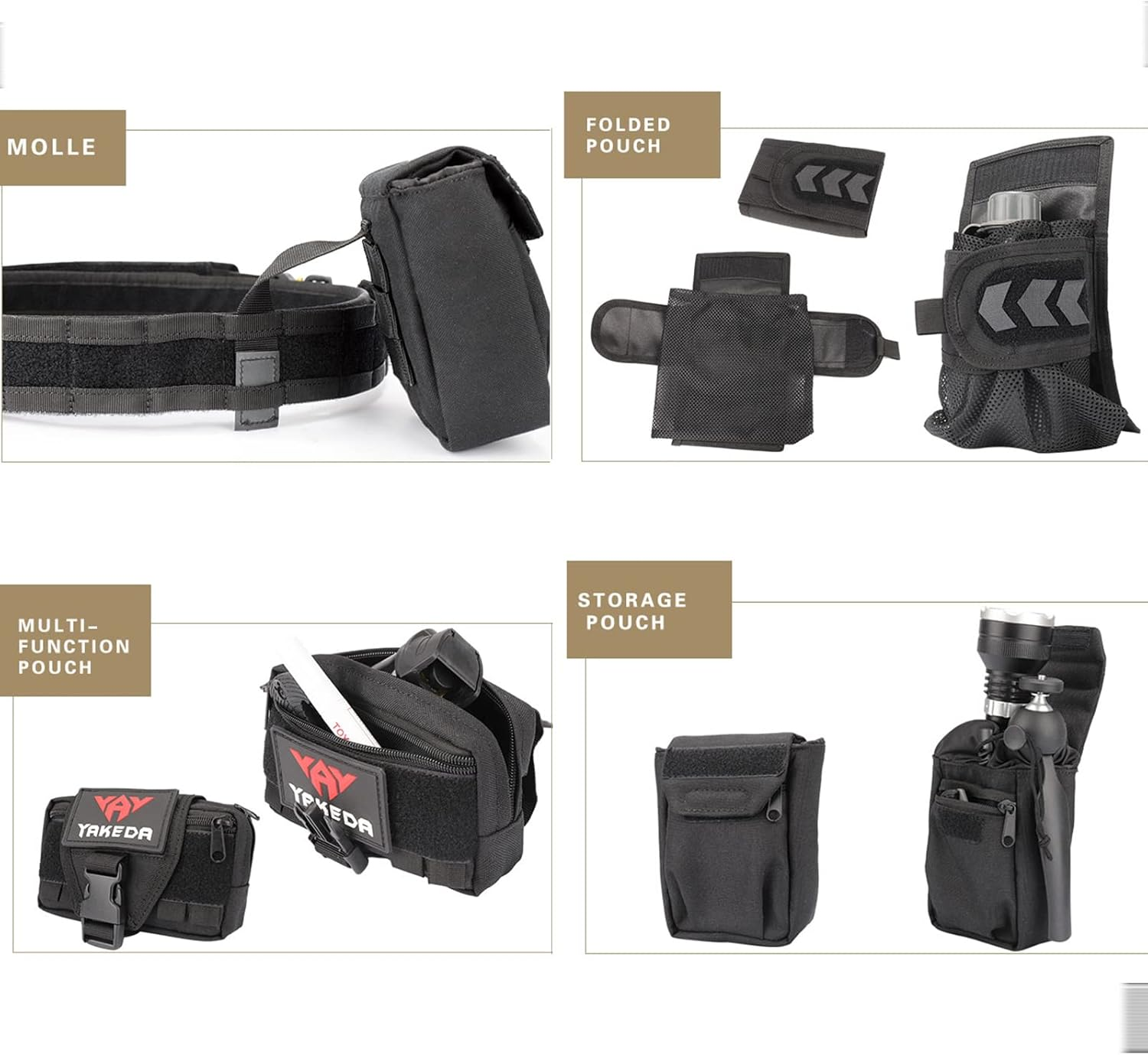 Vav YAKEDA Tactical Duty Law Enforcement Police Utility Belt with Pouches 7 in 1 image number 4