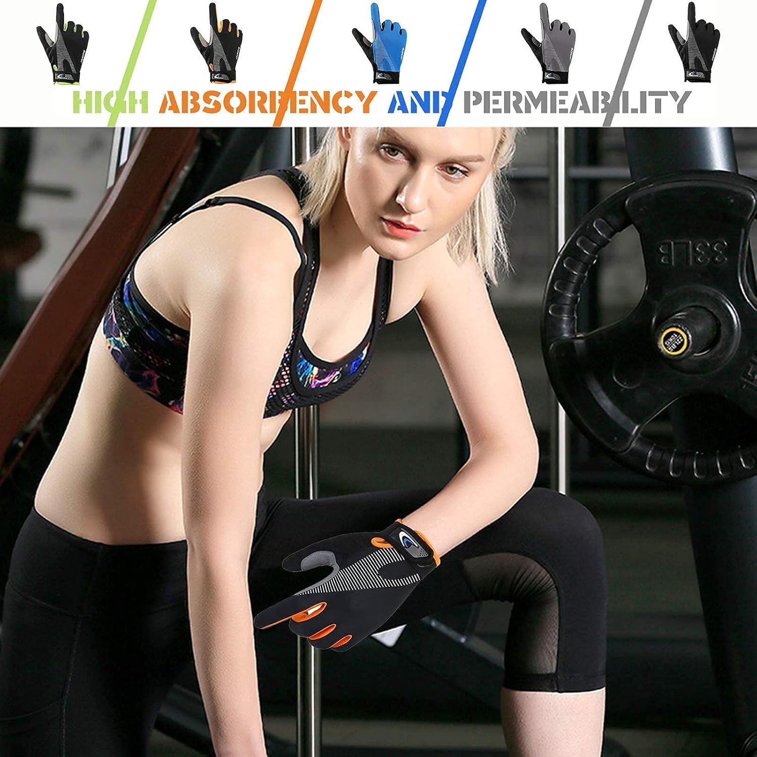 Grip Workout Gloves, Full Finger Workout Gloves，Gym Gloves for Weightlifting, Kettlebell, Pull-Ups, Row, Cross Training, Wods, Yoga and Gymnastics Gloves for Men and Women-No Calluses image number 1