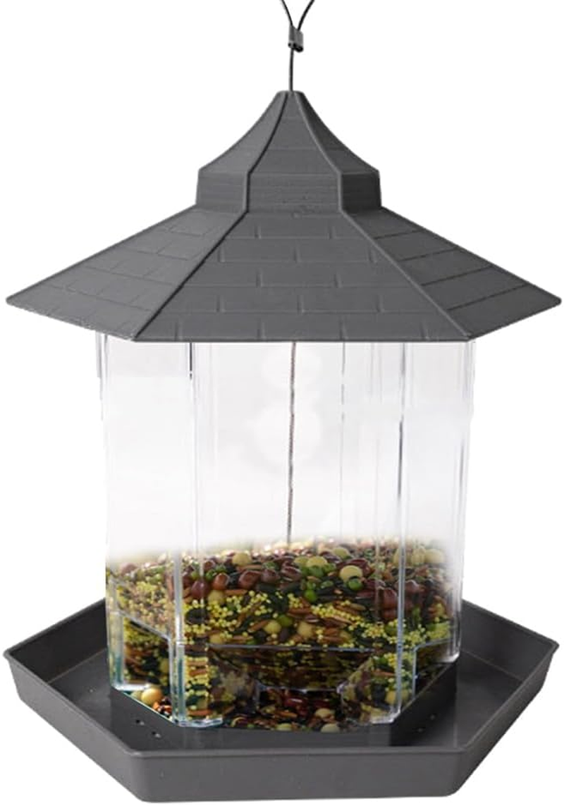 Hanging Bird Feeder with Drain Holes ，Weatherproof Bird Feeder Cage/Garden Yard Decoration,Garden Bird Feeder Cage for Yellow Finch, Magpie, Sparrows, Swallow Hamil image number 6