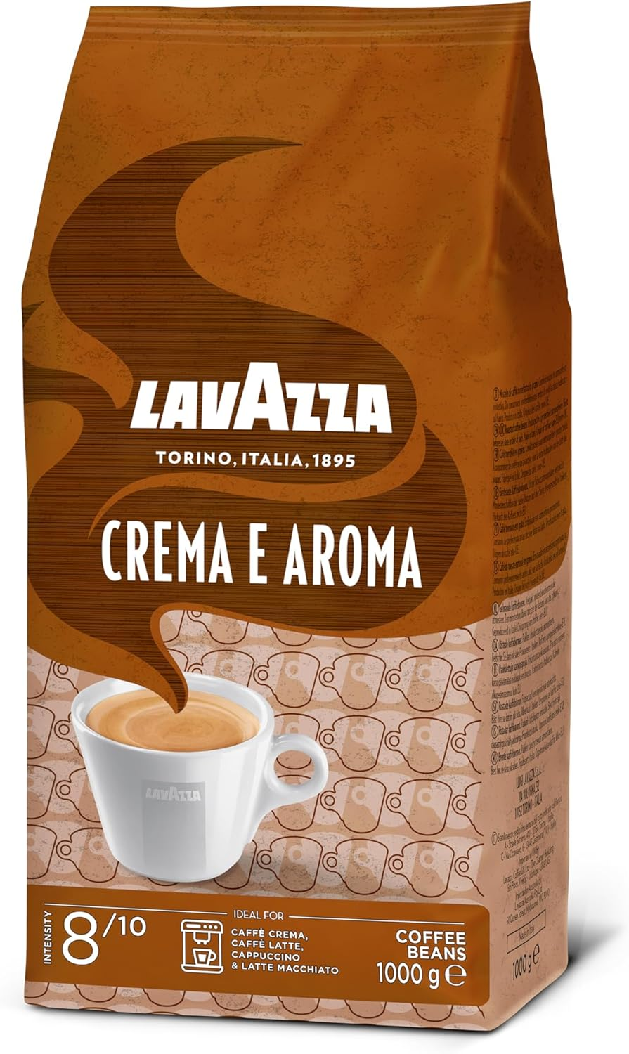Lavazza Crema E Aroma, Arabica and Robusta Medium Roast Coffee Beans, 1 Kg (Pack of 1) image number 1