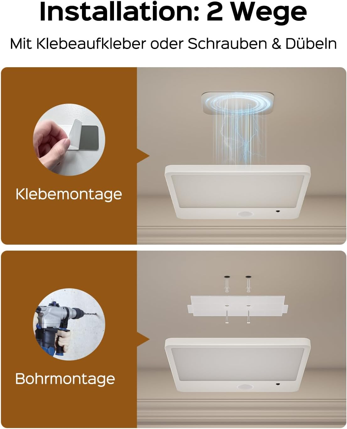 JACKYLED LED Battery Ceiling Light image number 2