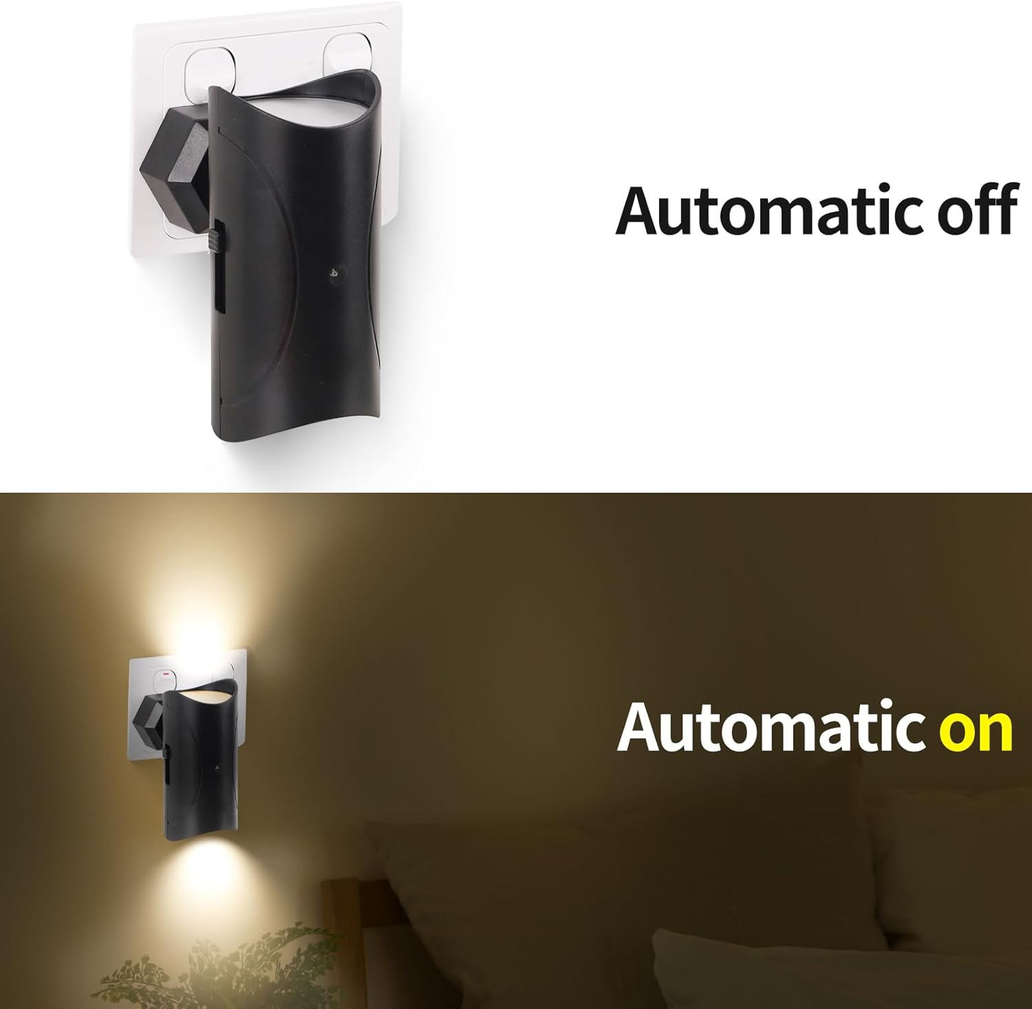 2 Pack Night Light Plug-In with Auto Dusk-To-Dawn Sensor, Stepless 0-100LM Dimmable LED Night Light for Bedroom Kitchen Hallway Stair with AU Plug, Soft Warm 3000K Eye-Friendly image number 1