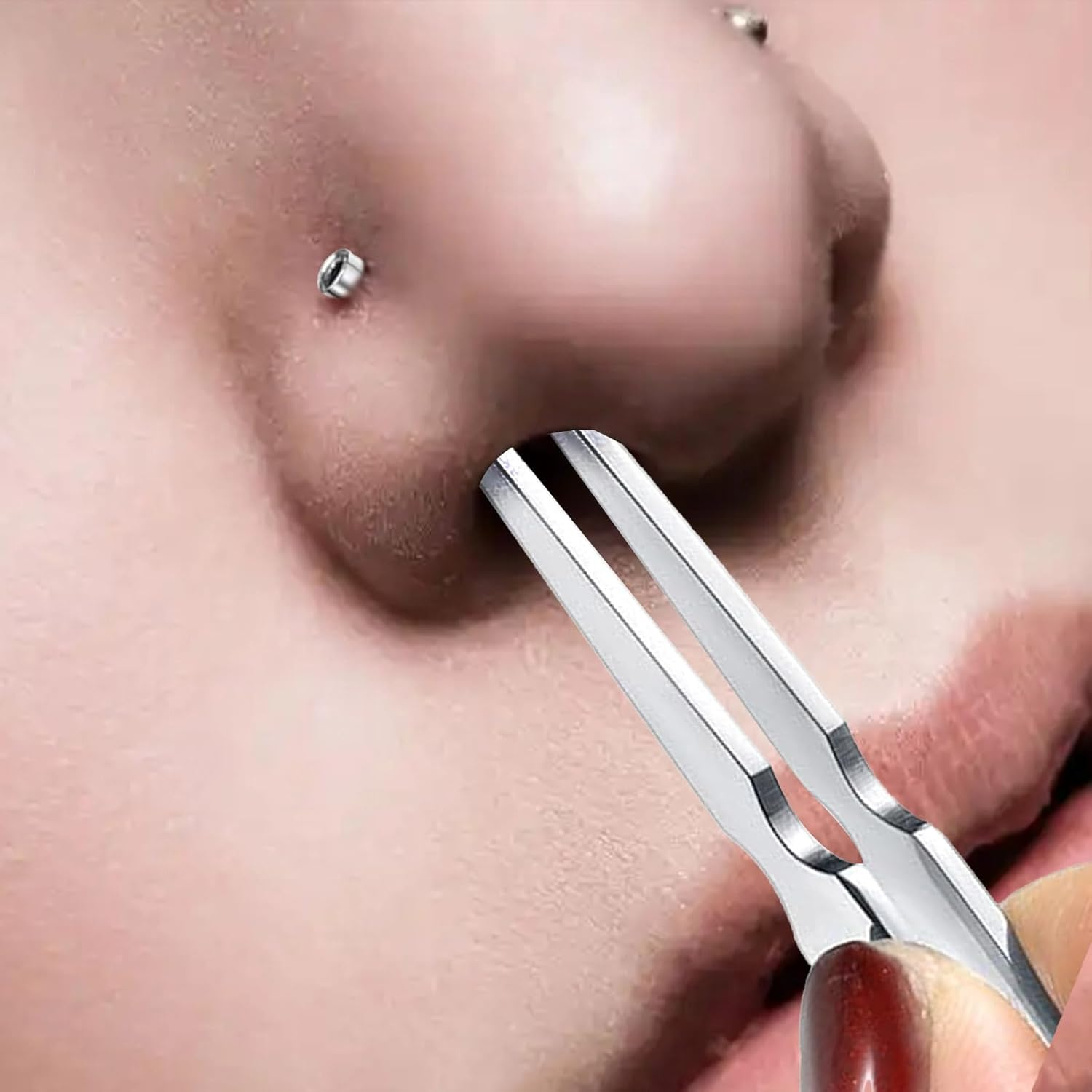 NUTLET Piercing Tool - Stainless Steel Piercing Pliers & Barbell Clamp Tweezers - Easy to Use, Portable & Versatile - 0.63 Oz image number 2