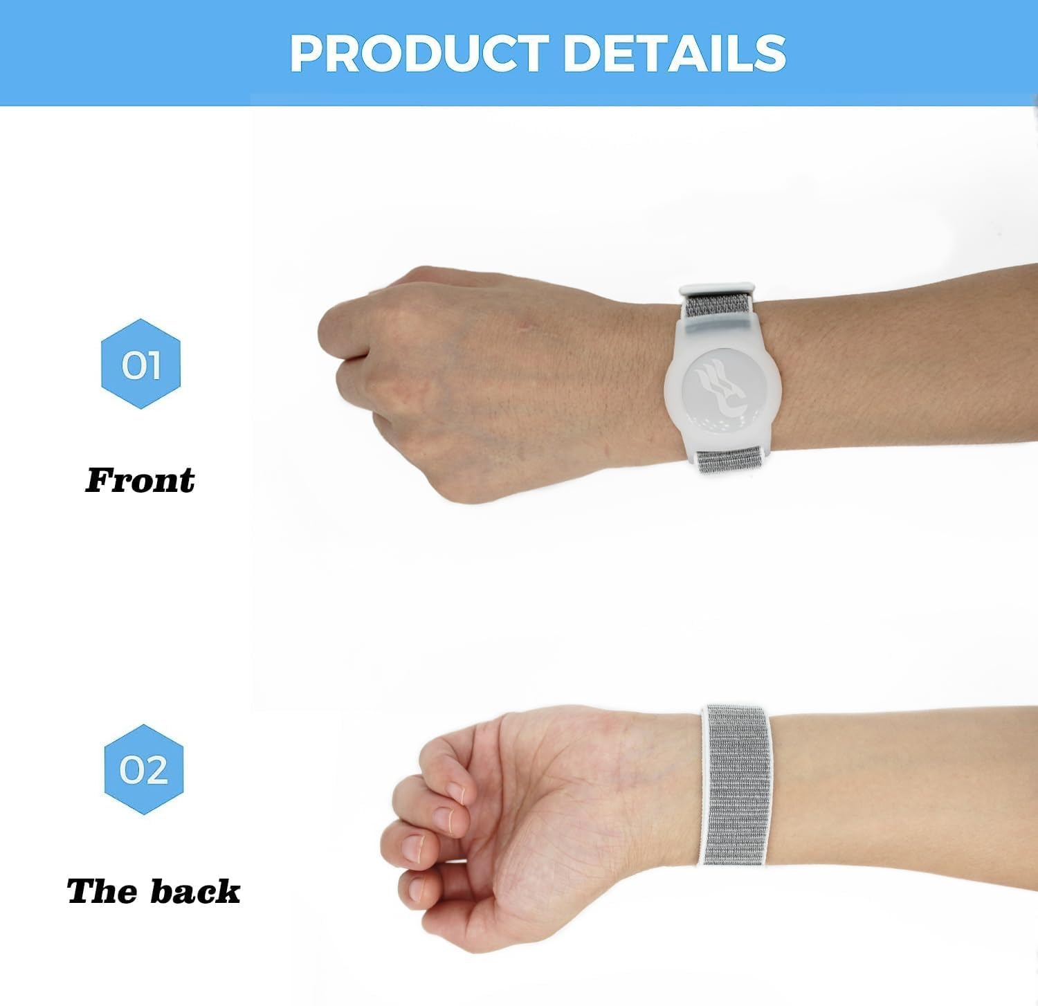 Generic 2 Packs Princess Cruise Medallion Holder,Compatible for Princess Cruise Medallion,Breathable Hook&Loop Nylon Sport Style (Pink-Grey) image number 1