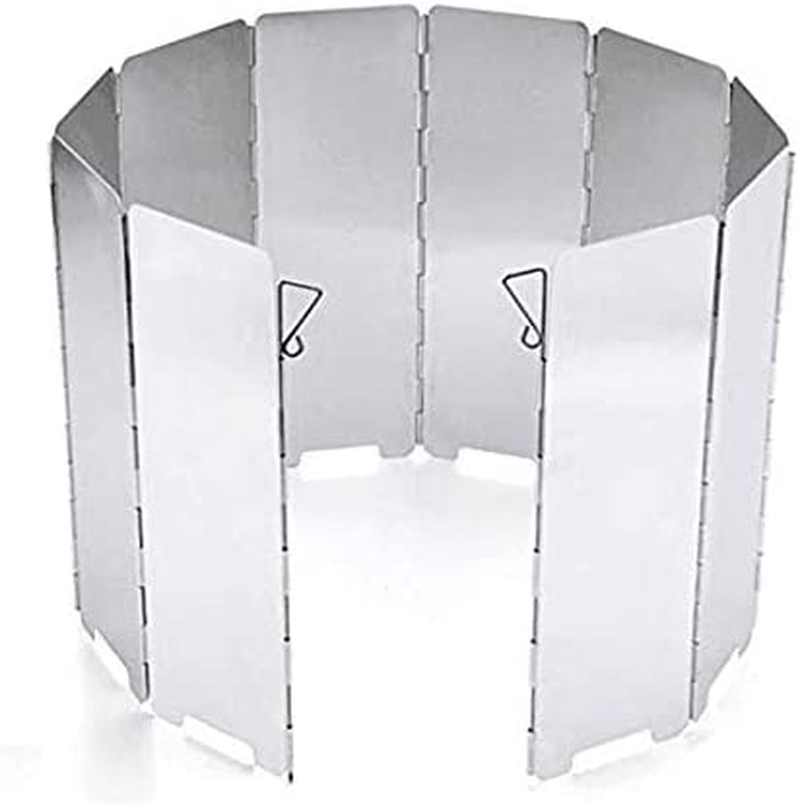 Folding Stove Windscreen Outdoor Camping Stove Windshield with Carrying Bag image number 3