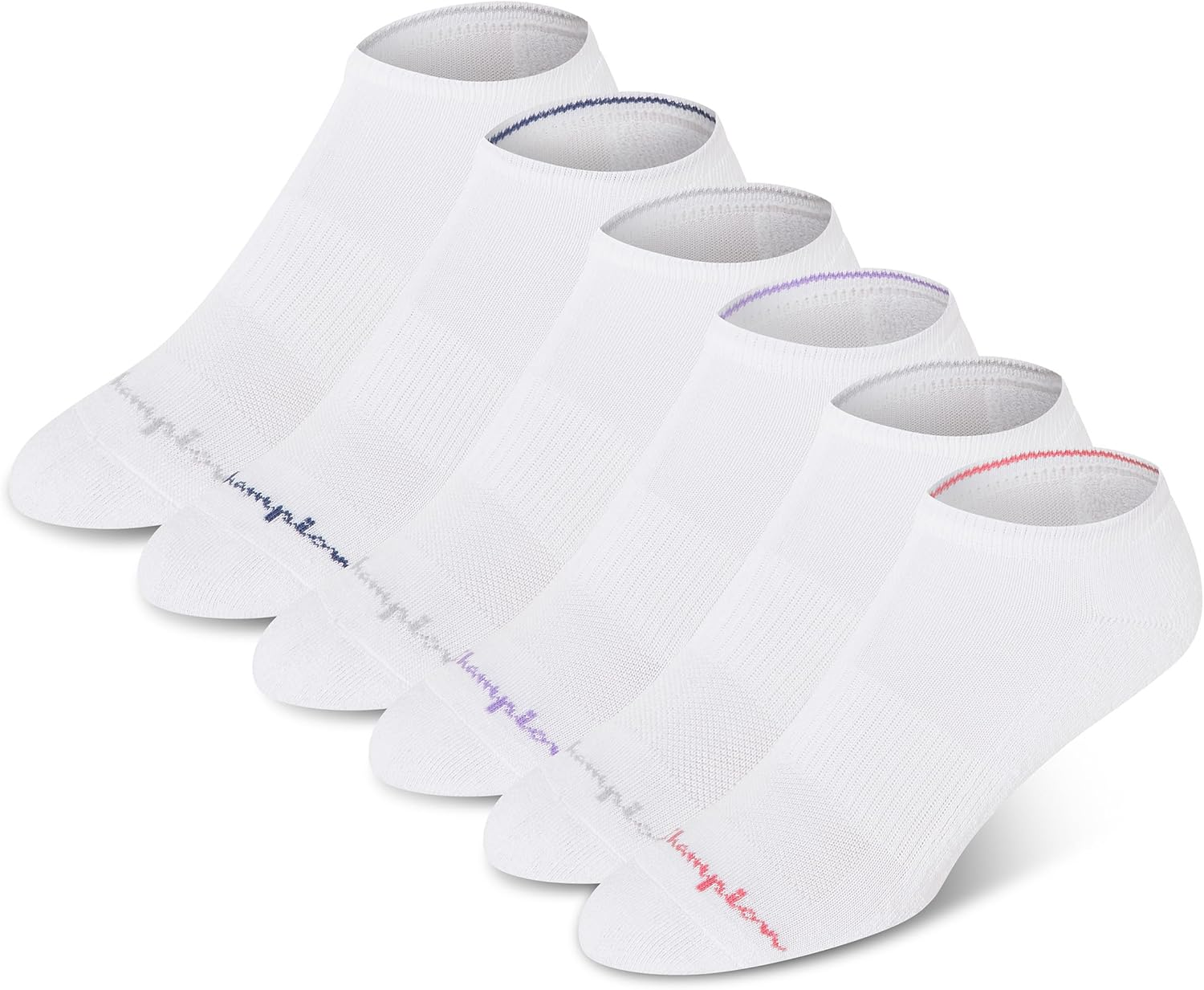 Champion Women'S 6-Pack Super No Show Multi Logo image number 5