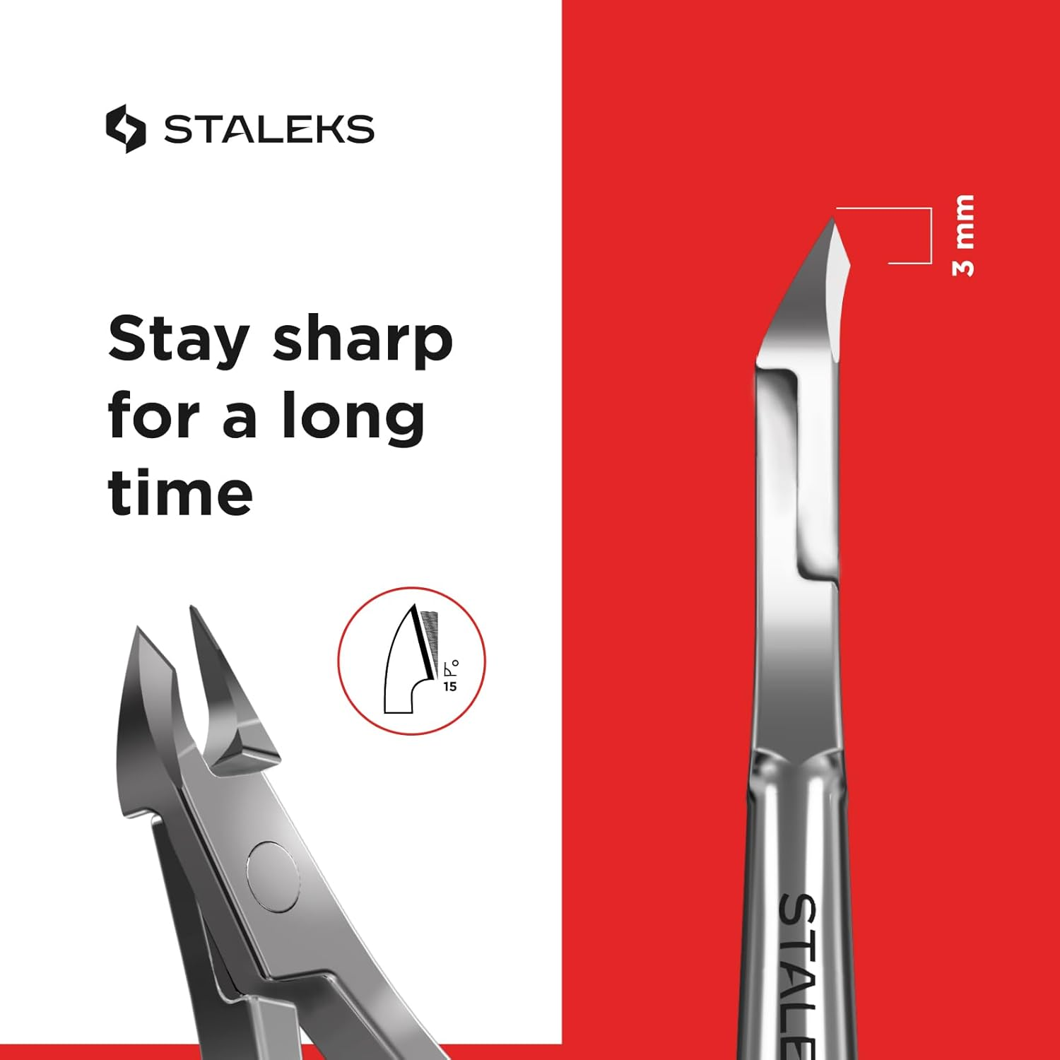 Staleks Pro Classic Series 12 Cuticle Nippers 1/4 Jaw 0.12 Inch (3Mm) Manicure Tool Professional Home Salon Use NC-12-3 image number 5