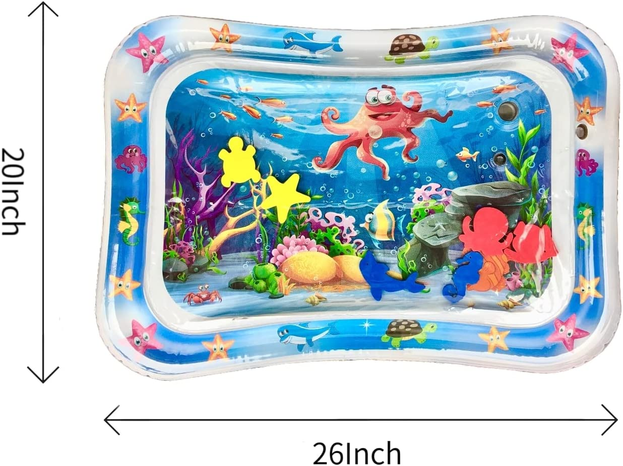 Pandaear Tummy Time Water Mat for Baby, Inflatable Water Play Mats Toys for Infants Newborn Toddlers 3 6 9 Months Girls and Boys image number 5