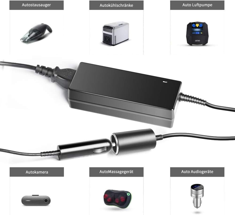 KFD AC to DC Converter - 100V ~ 240V to 12V 10A 120W Power Supply Adapter - AC/DC Transformer for Vacuum Cleaner, Refrigerator, Inflator, Power Inverters and More