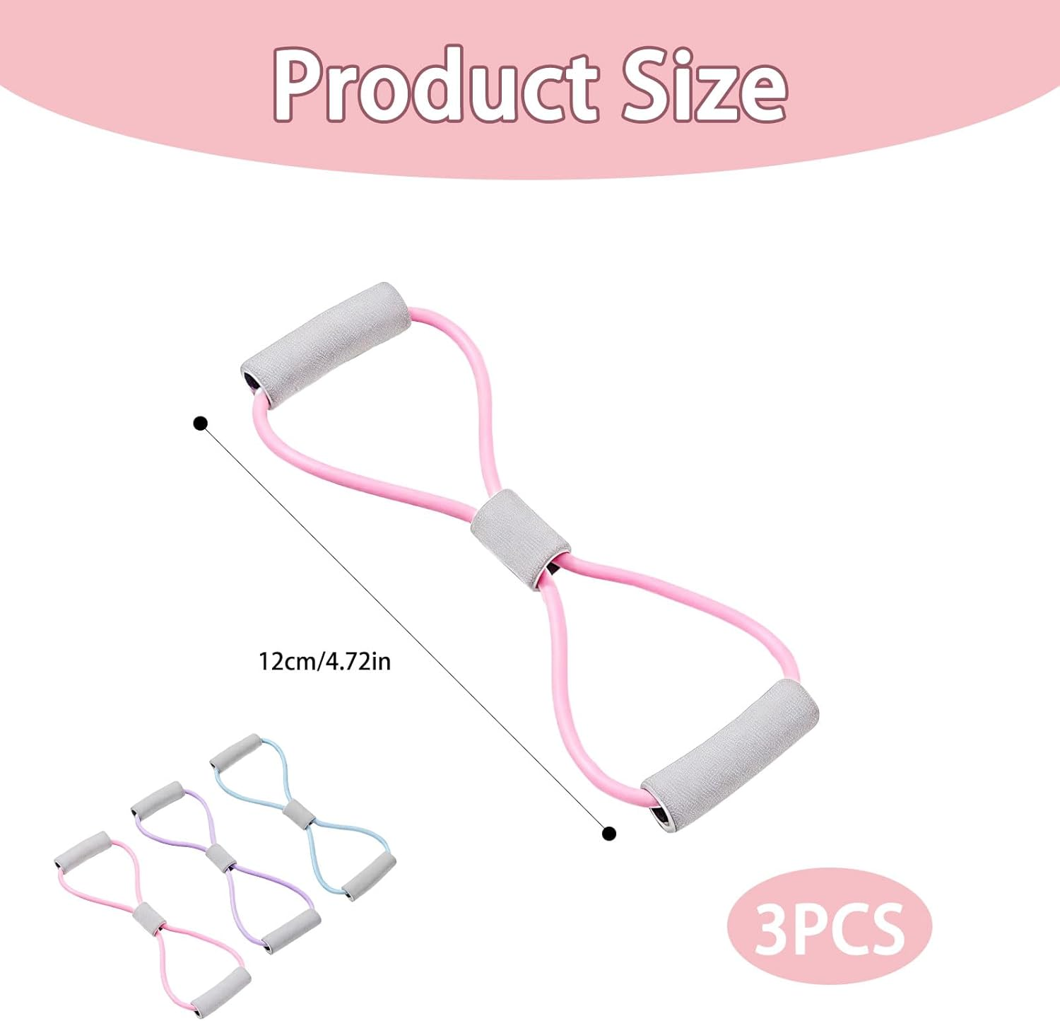 3Pcs Resistance Bands, 8-Band Resistance Band Exercise Bands, Shoulder and Back Stretch Band Elastic Band, Sports Resistance Band, Used for Gym Stretching Exercises, Yoga, Home Fitness Training image number 5