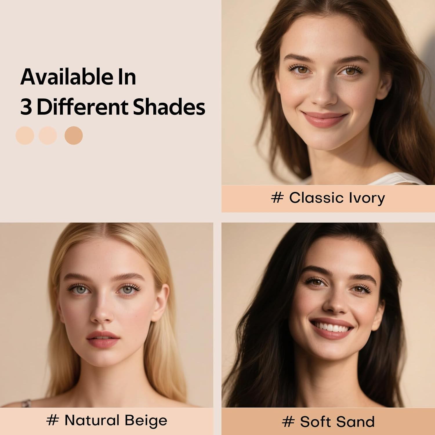 KIMUSE Color Changing Foundation, 4 in 1 Smart Shade Skin Tone Foundation Makeup, Waterproof & Long Wear with Glycerin & Sodium Hyaluronate Tinted Moisturizer Face Makeup for All Skin Tones