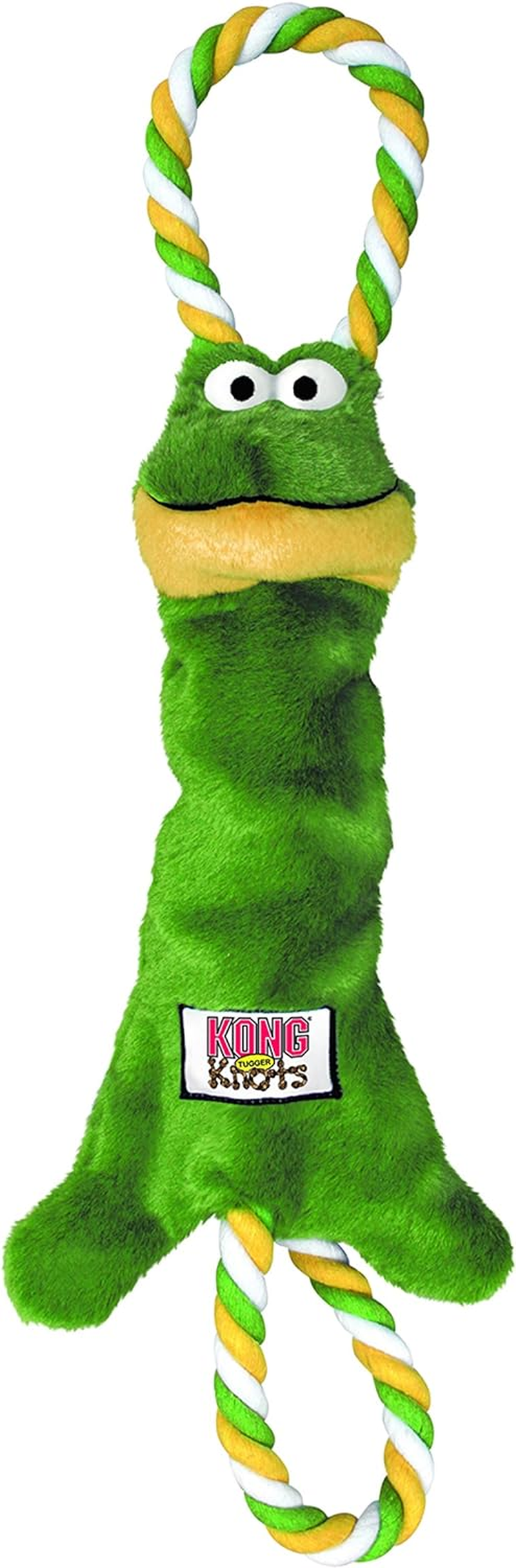 Kong NK11 Tugger Knots Frog Dog Toy, Green, Medium/Large image number 4