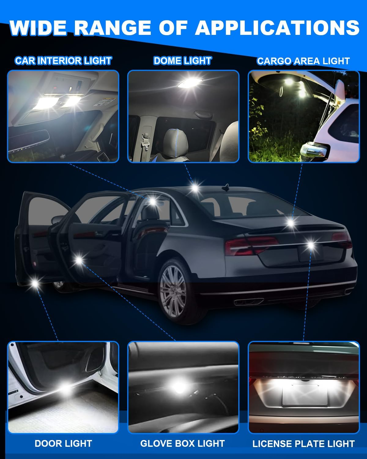 C5W LED Bulb 12V 24V, KATUR 31Mm 1.22'' Festoon LED Canbus 6000K White 3175 DE3175 DE3021 3022 3021 Car Interior Bulbs Dome Courtesy Trunk License Plate Light, 4Pcs image number 5