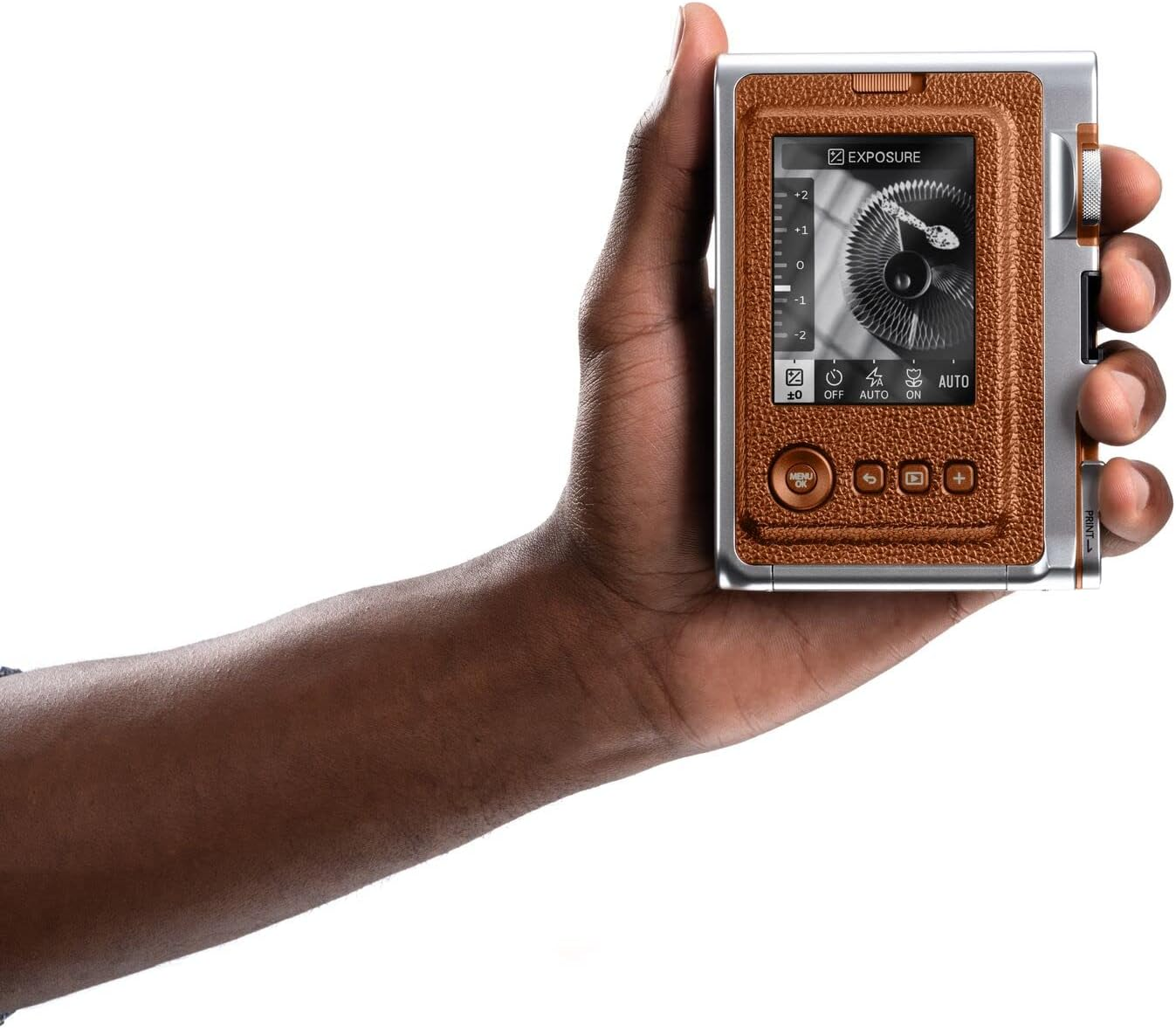 Instax Fujifilm Mini EVO Instant Camera, Brown