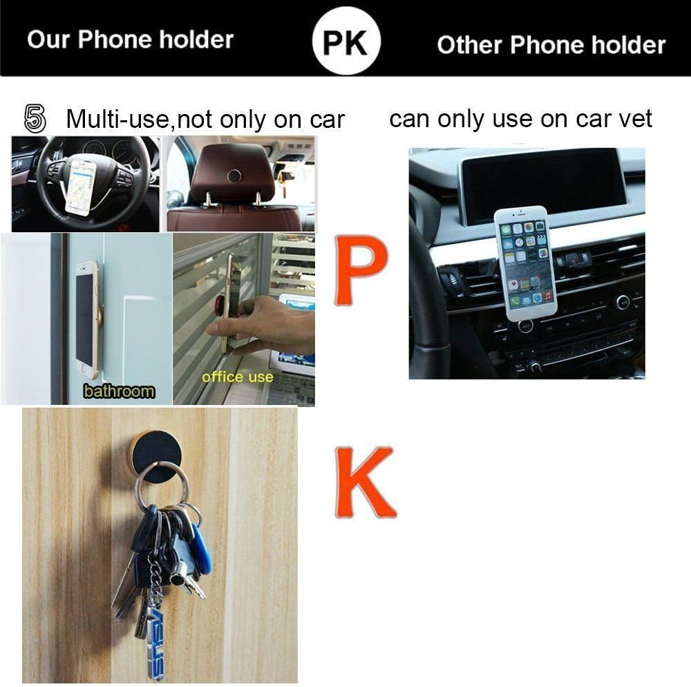 Ezonedeal Magnetic Car Mount Cars Phone Mount Magnetic Air Vent Phone Holder Compatible for Iphone 7/7 Plus/ 6/6 plus 8/8 Plus/Galaxy Note 8 / S8 / S8 plus / S7 / S7 (Silver)